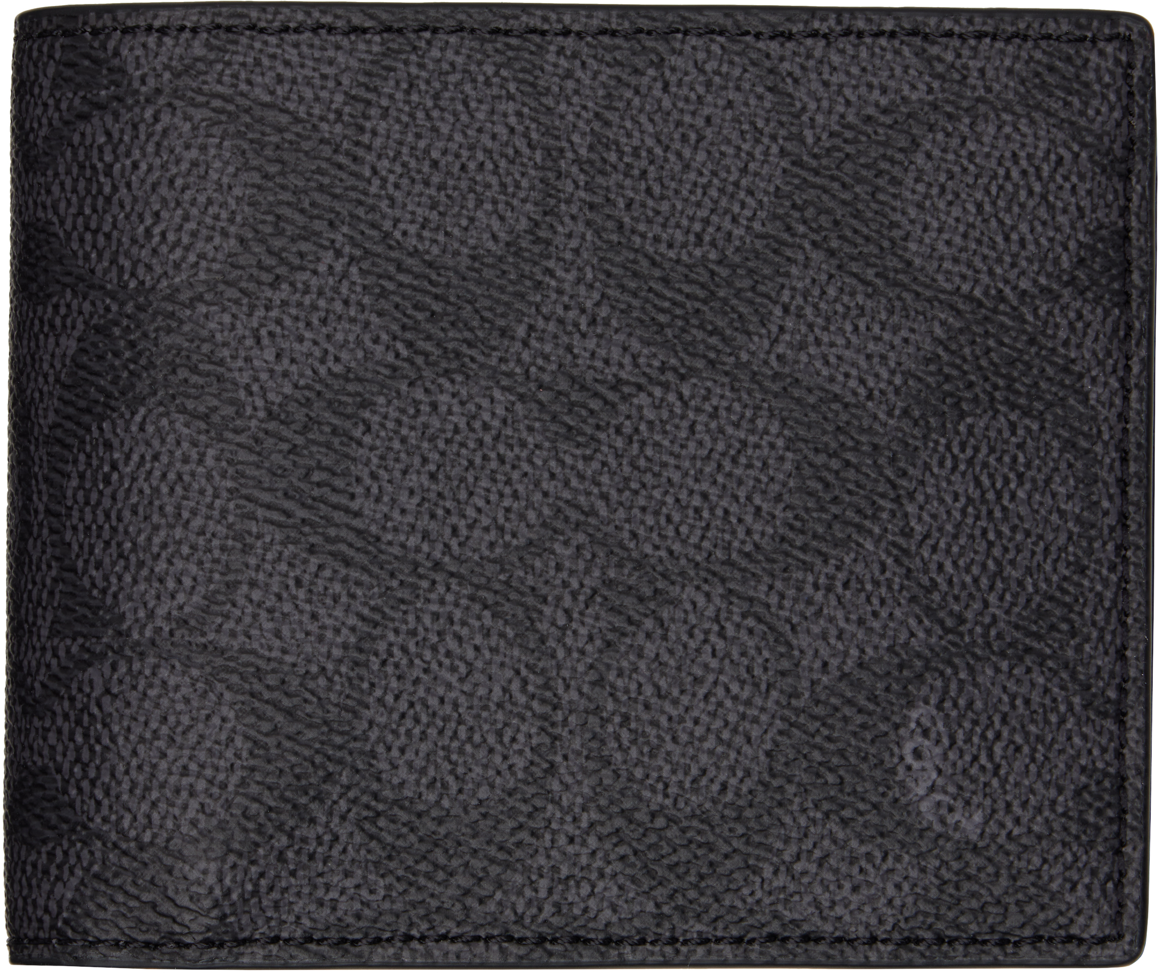 Black & Gray 3 In 1 Signature Canvas Wallet