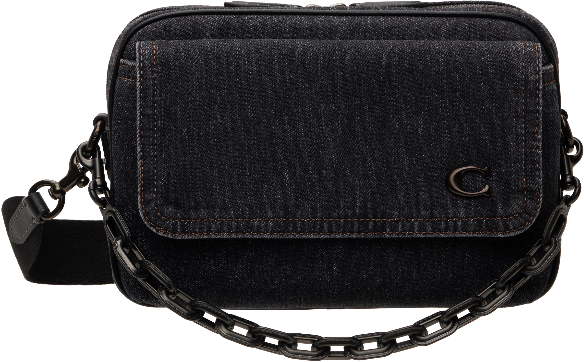 Black Charter Flap Crossbody 24 Bag