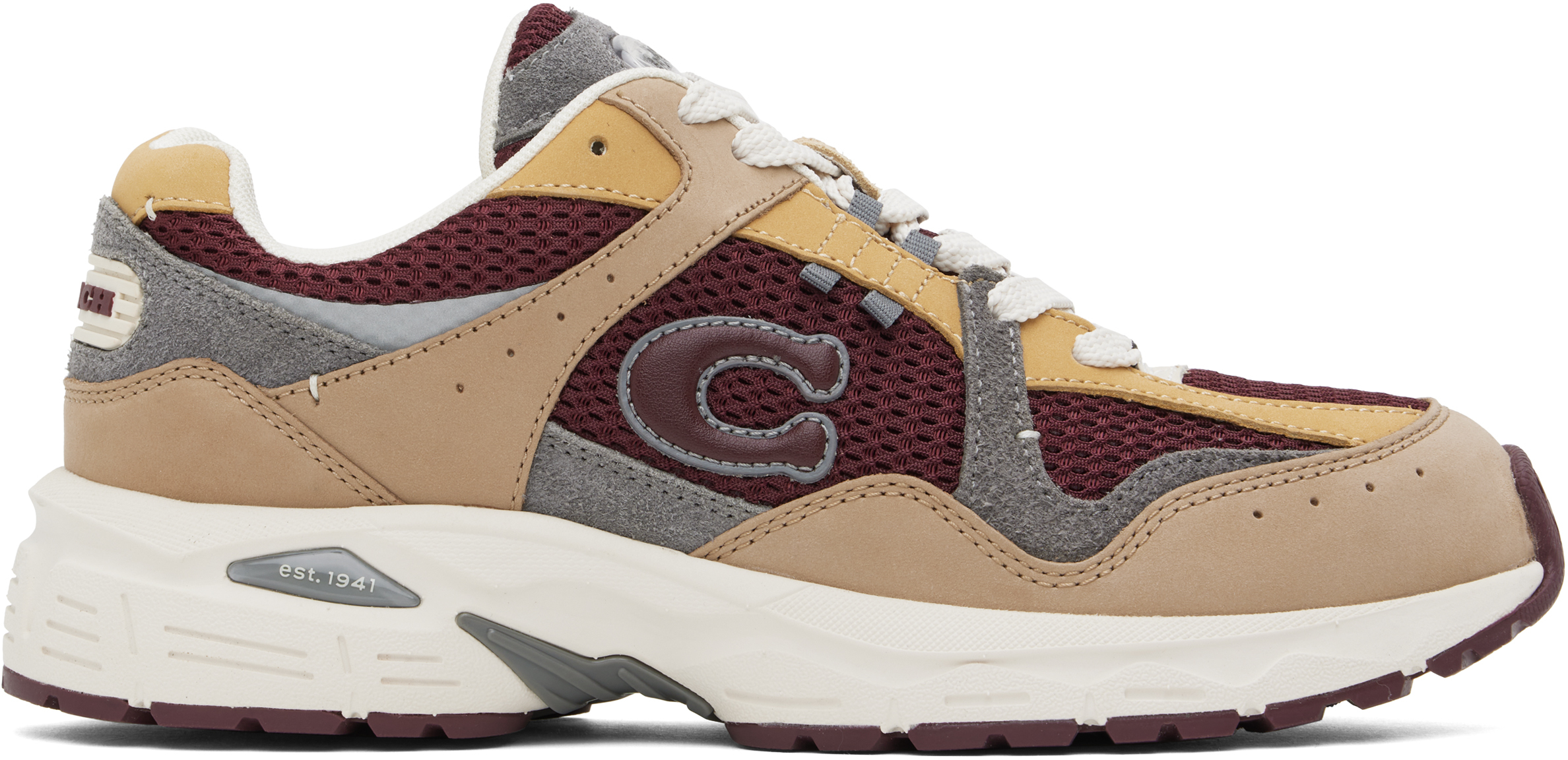 Brown & Burgundy C301 Sneakers