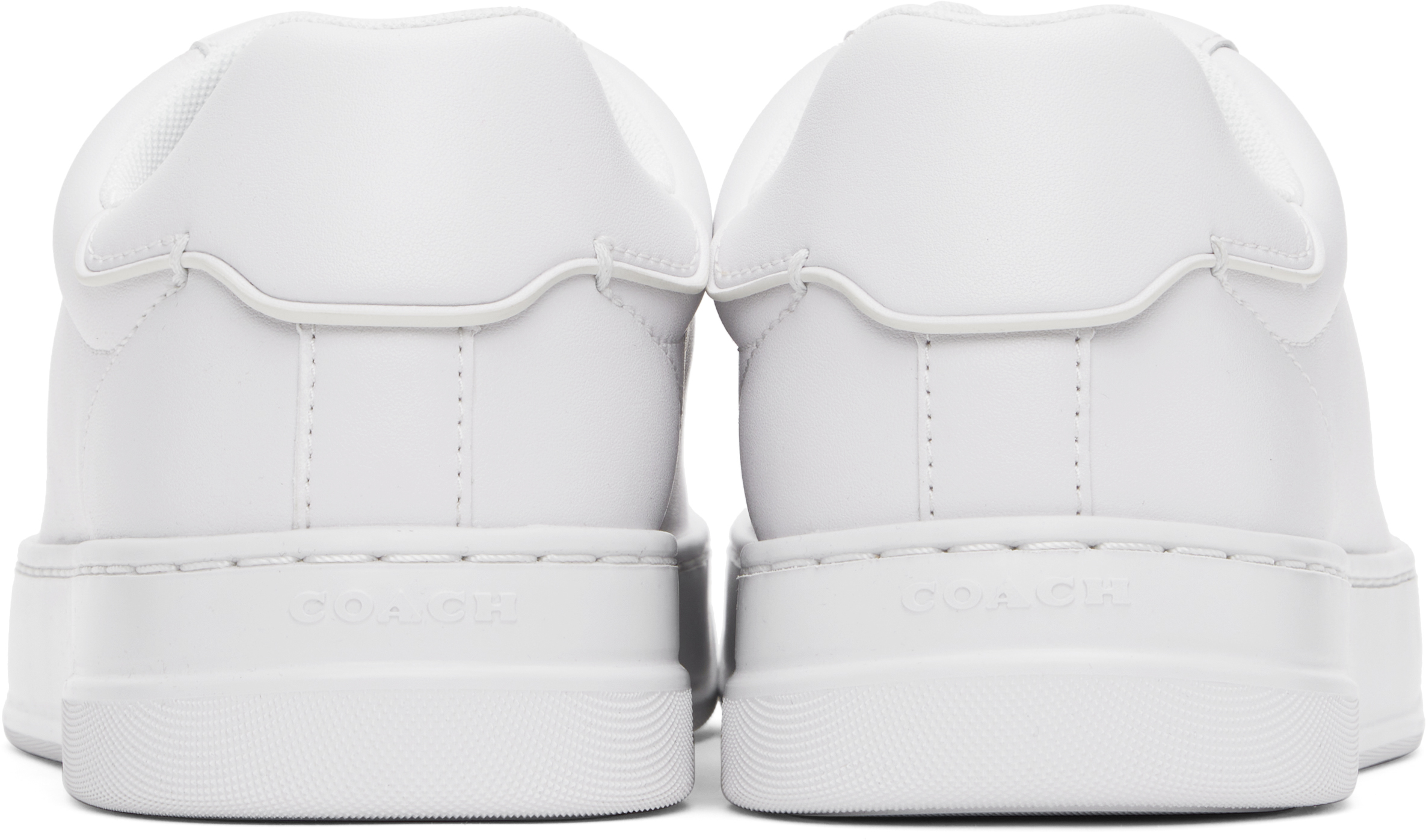 Shop Coach White High Line Sneakers In Optic White