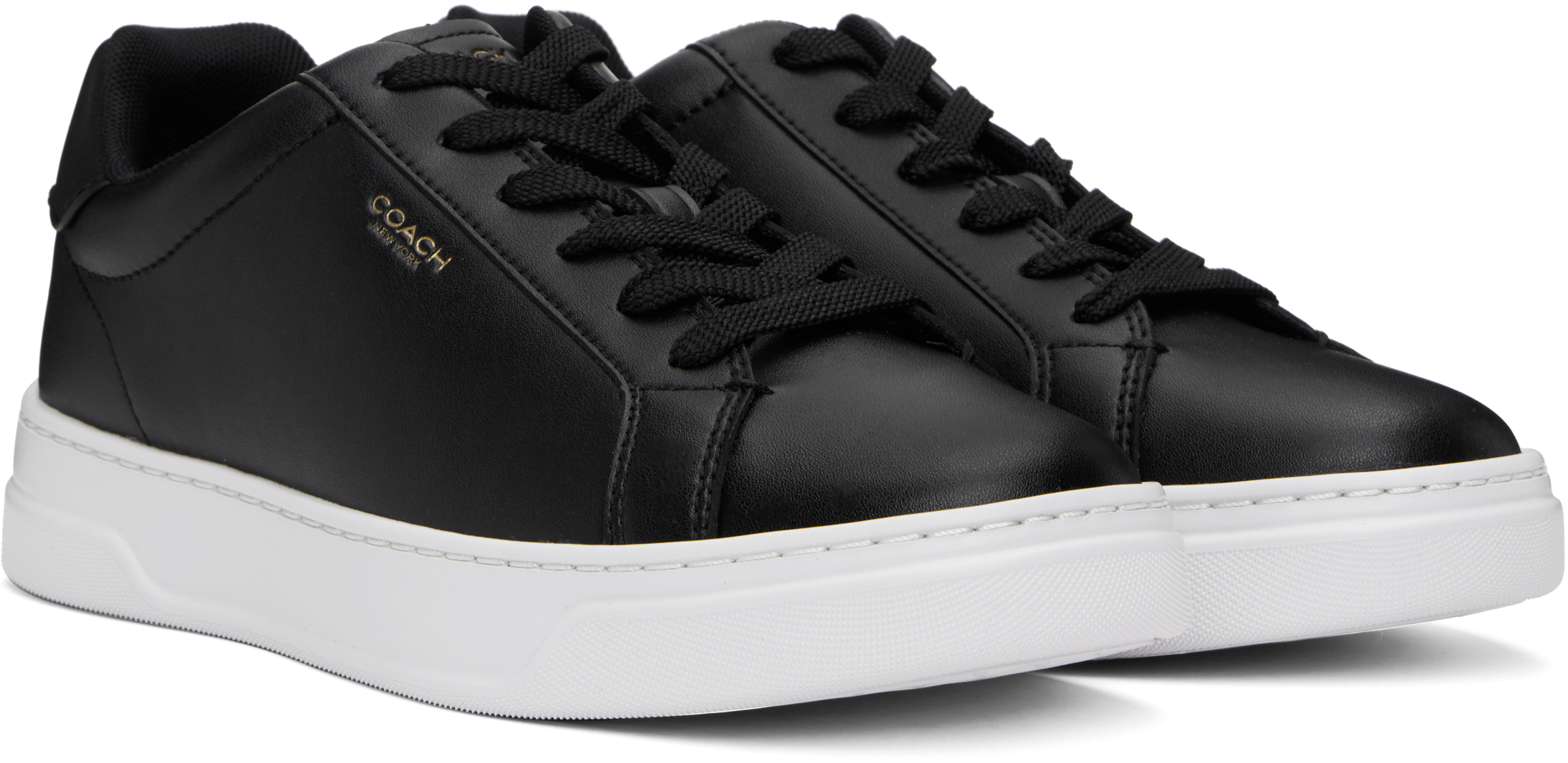 Coach Black High Line Sneaker In Black