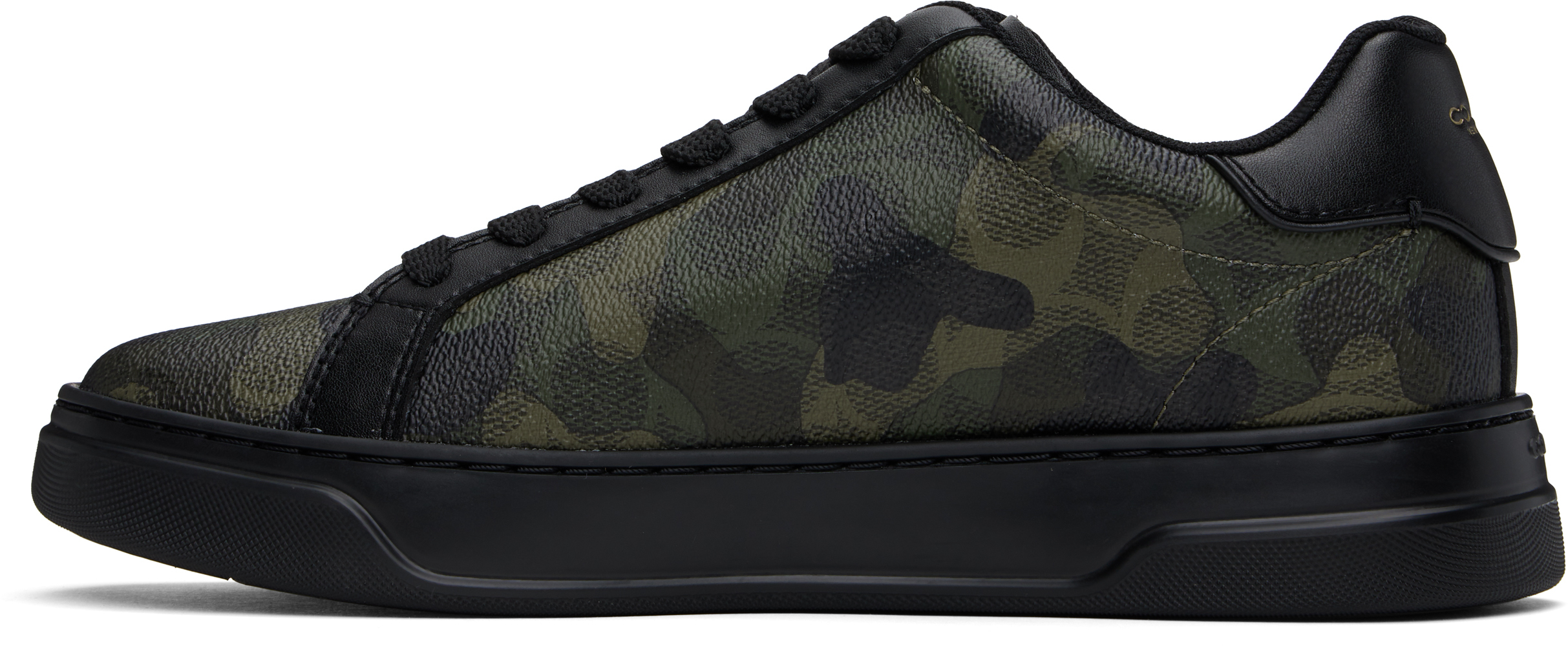 Shop Coach Khaki High Line Sneakers In Camo