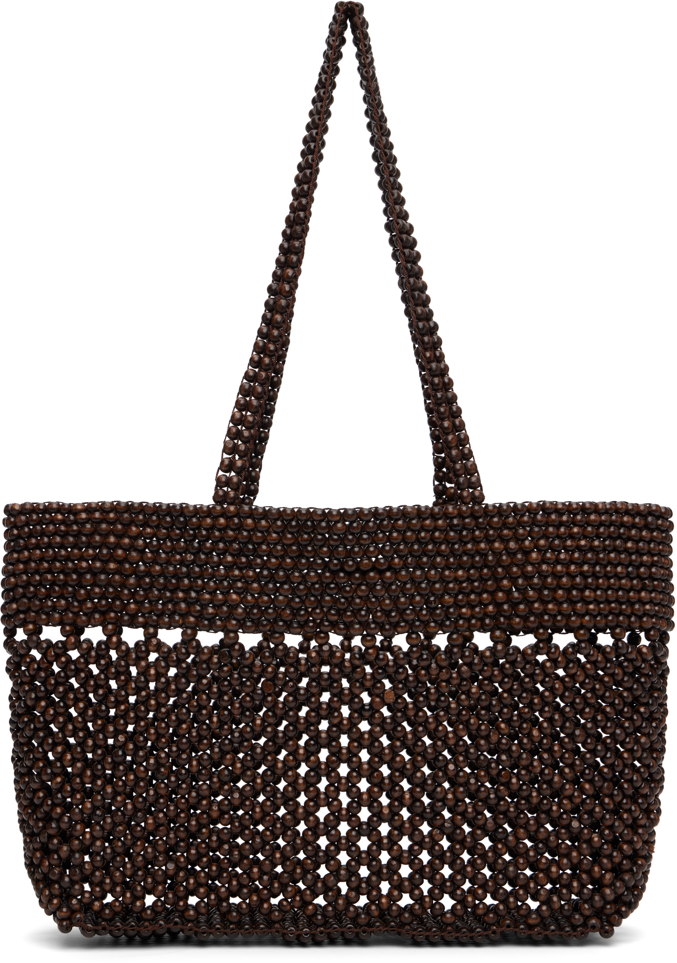 Brown Wooden Beads Tote