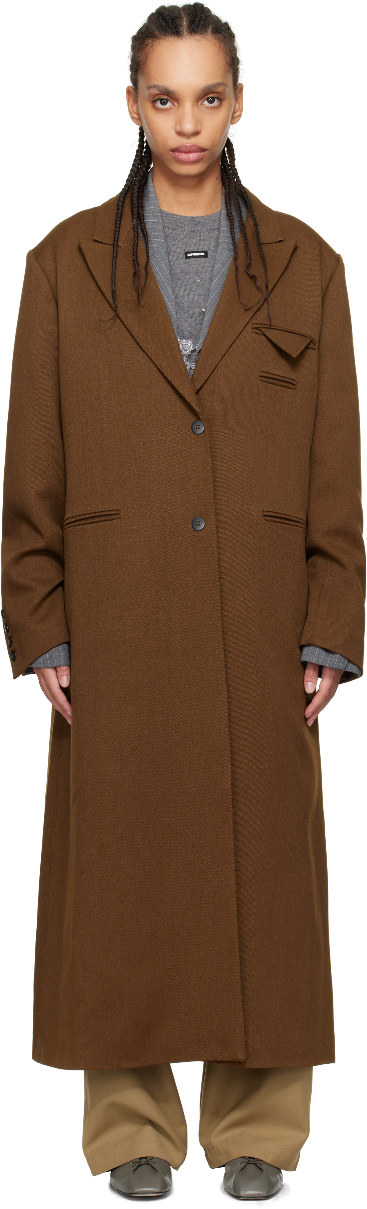 Brown Long Wool Coat