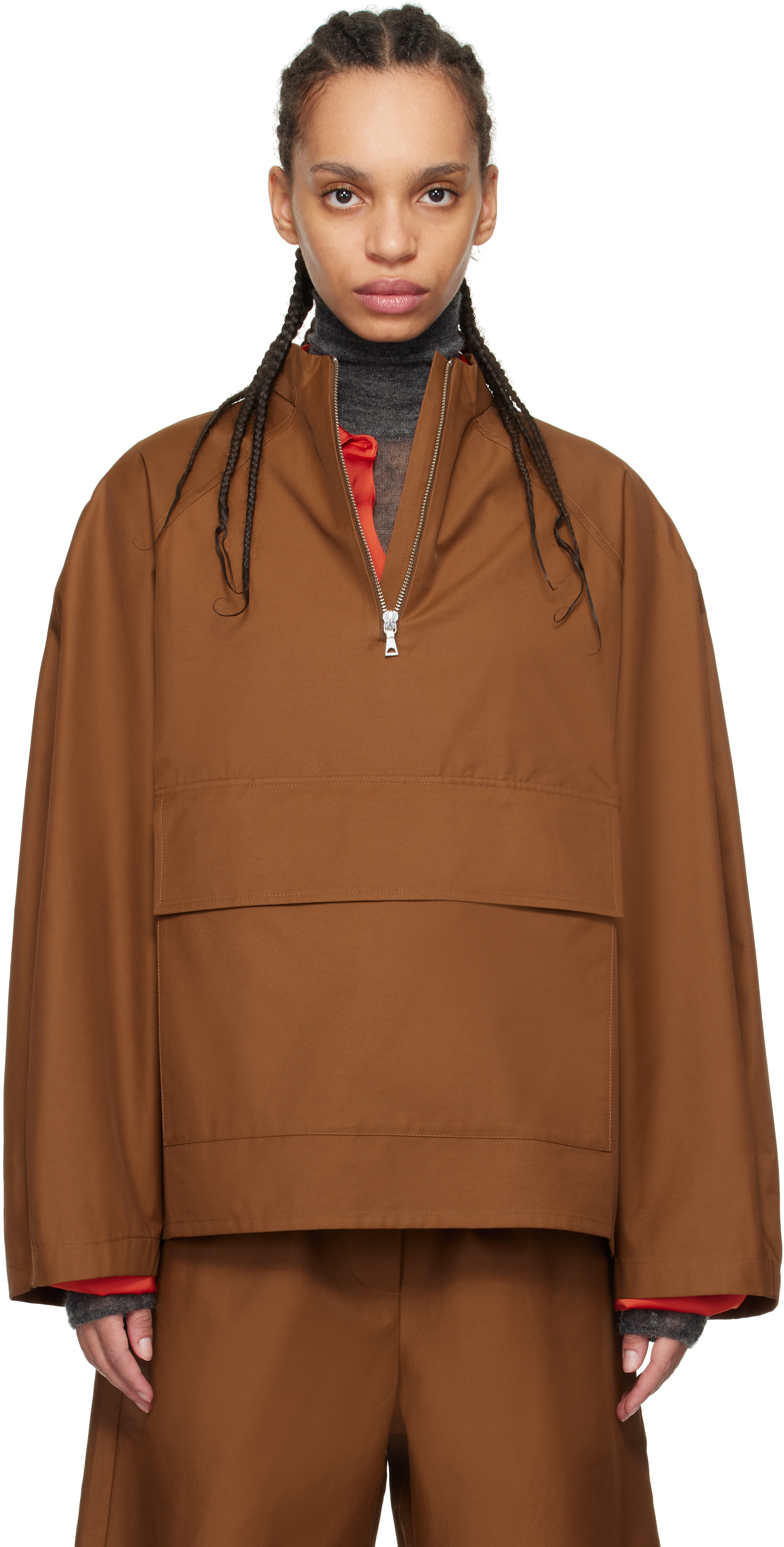 Tan Windbreaker Jacket