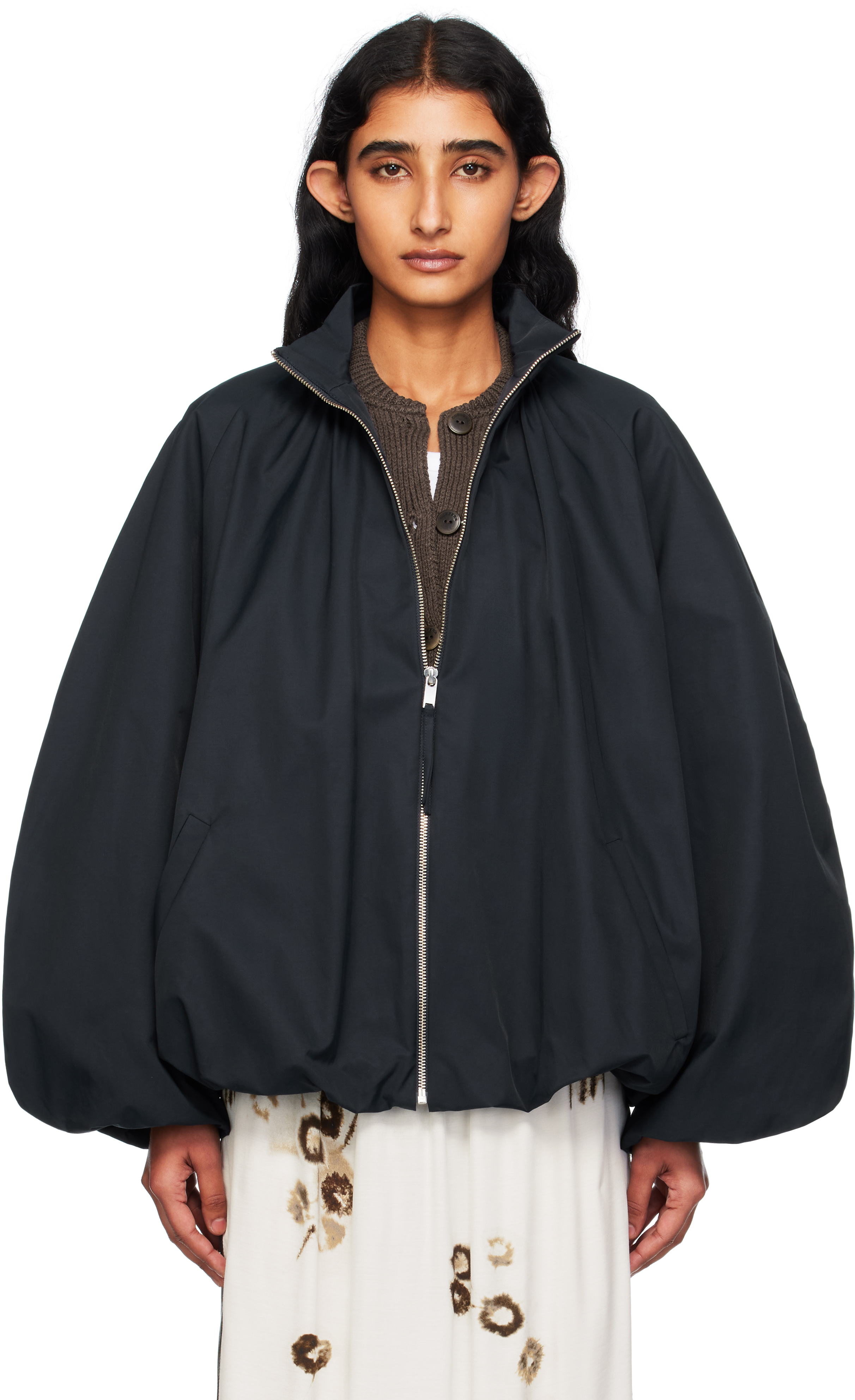 Navy Utility Balloon Jacket