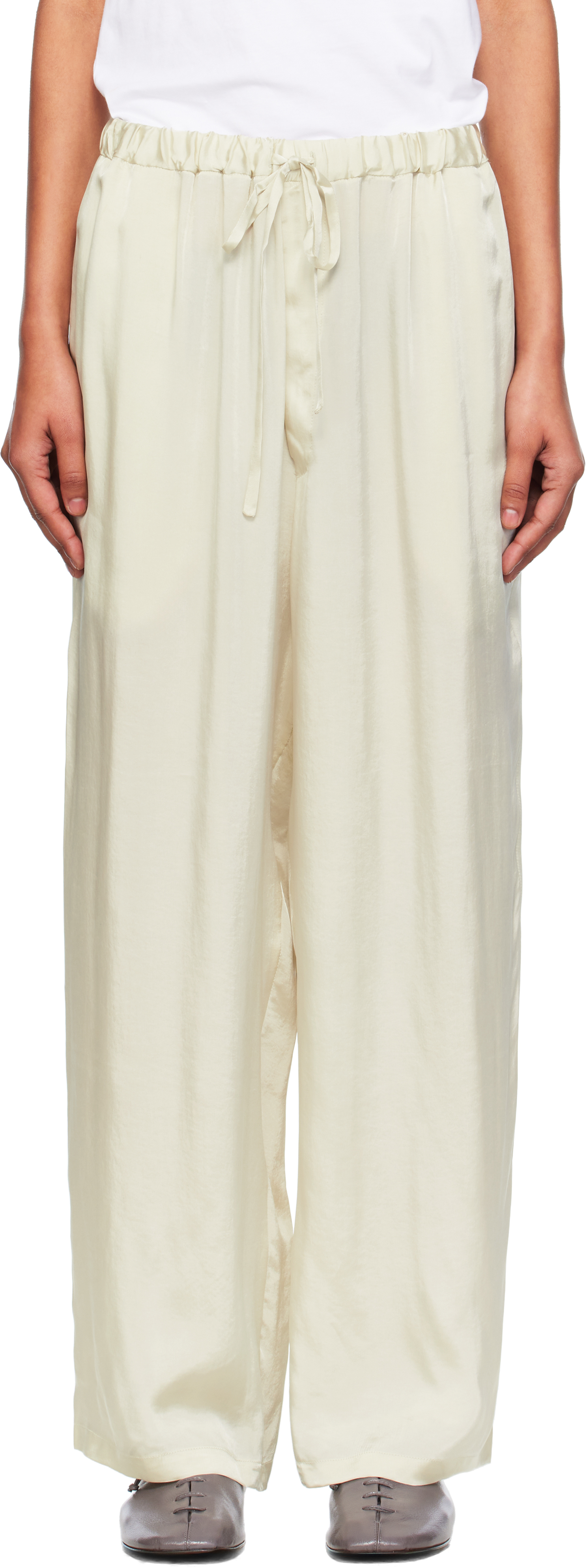 Beige Relaxed Trousers