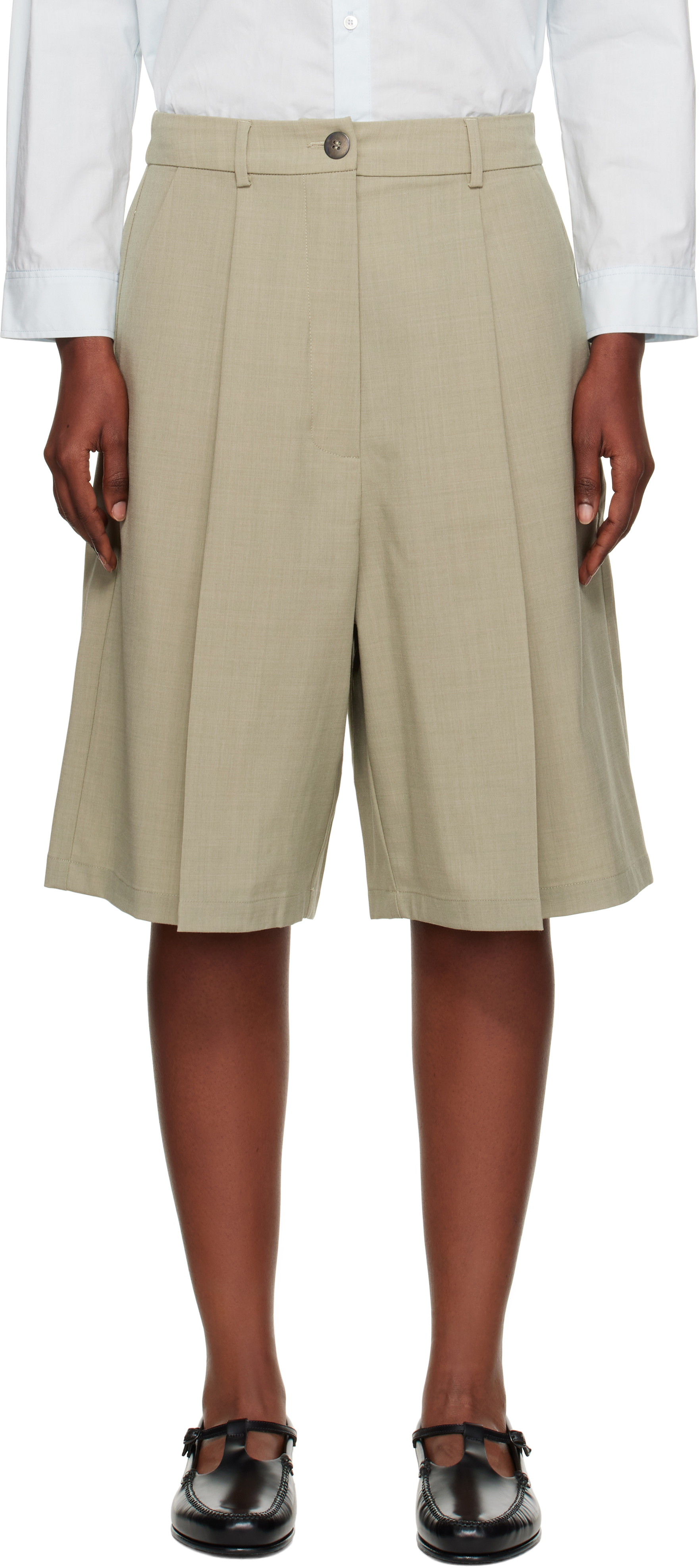 Green Tailoring Bermuda Shorts