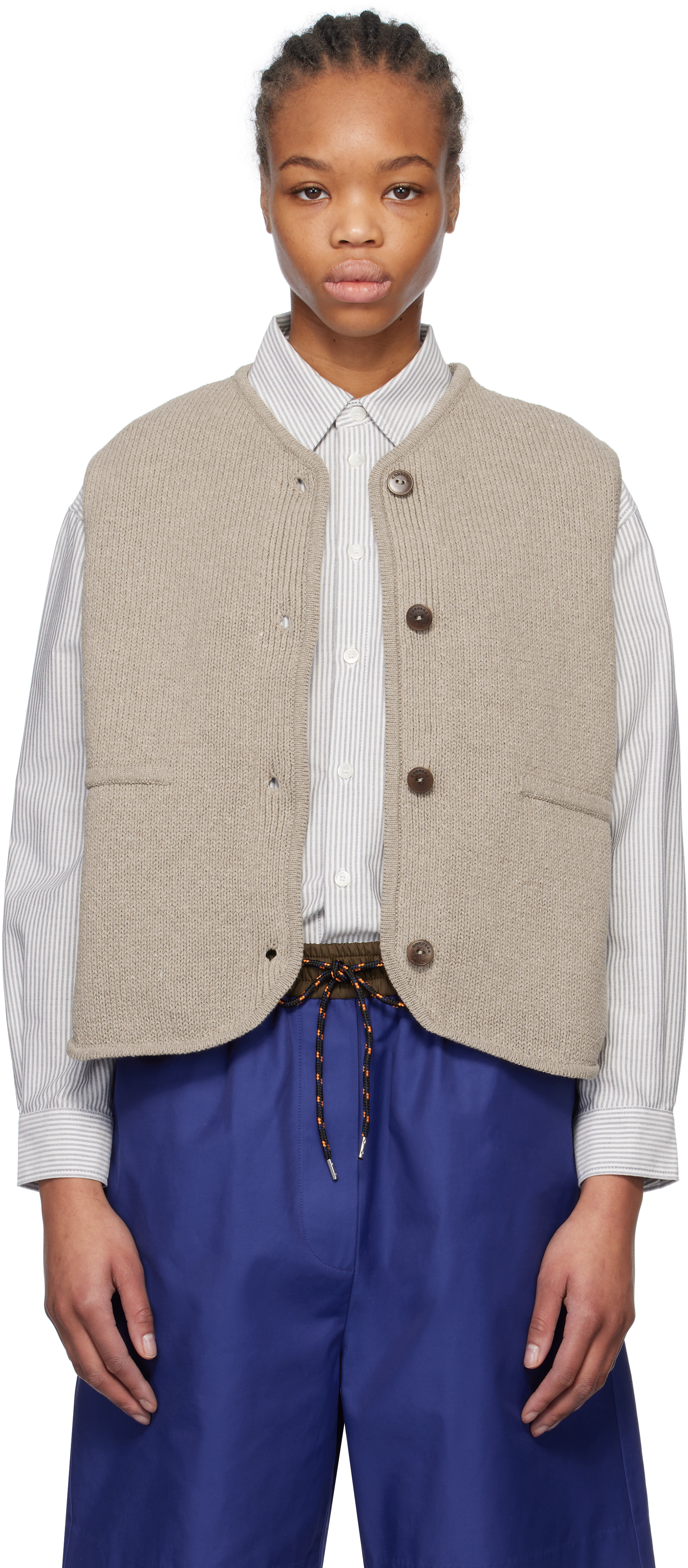 Taupe Cotton Vest