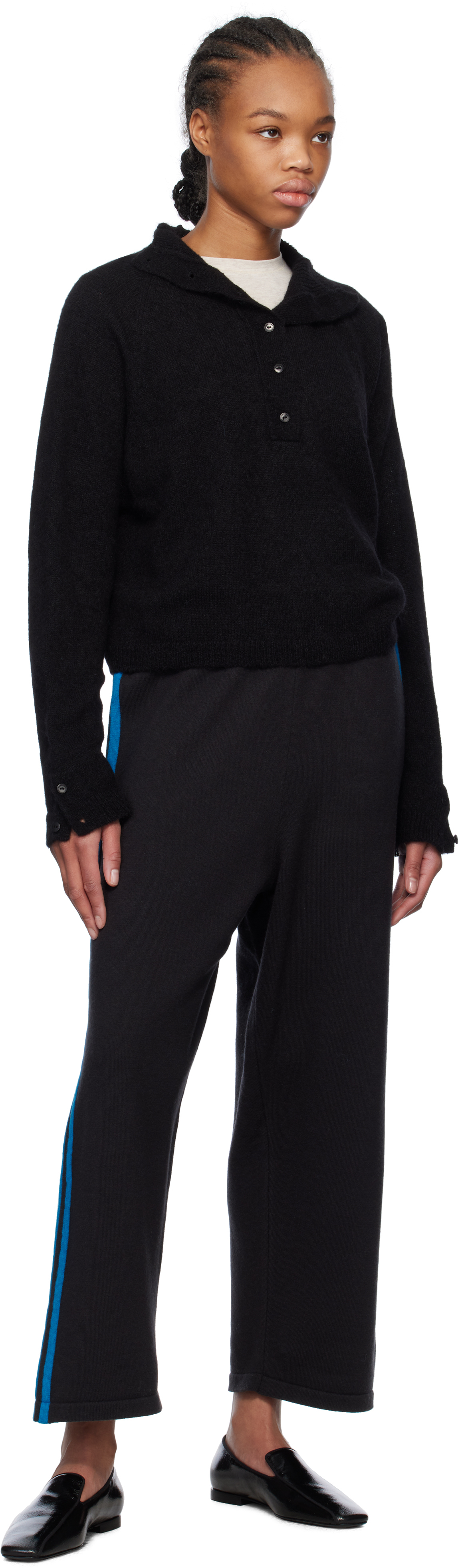 Cordera Black Baby Alpaca Polo In Black