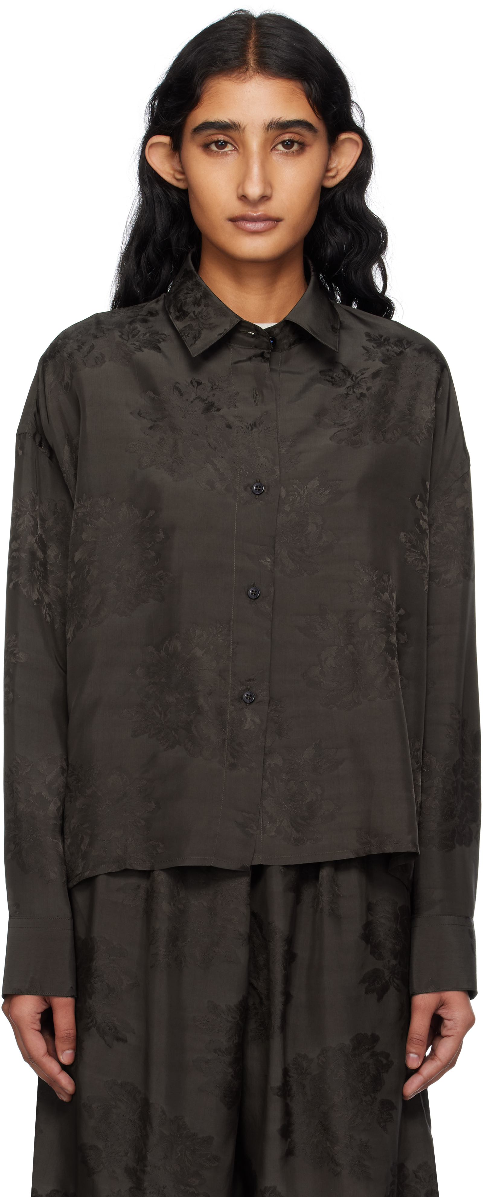 Cordera Brown Jacquard Classic Shirt