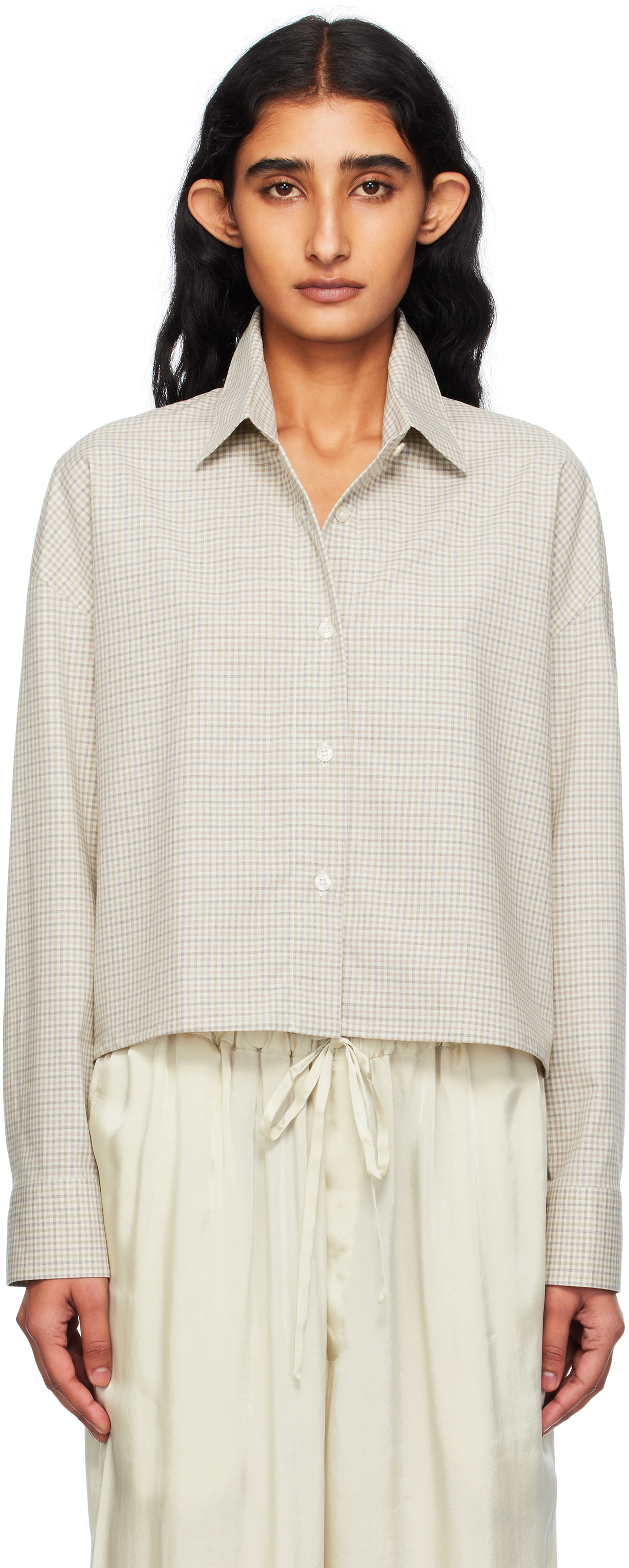 Cordera Beige Checked Classic Shirt In Multi