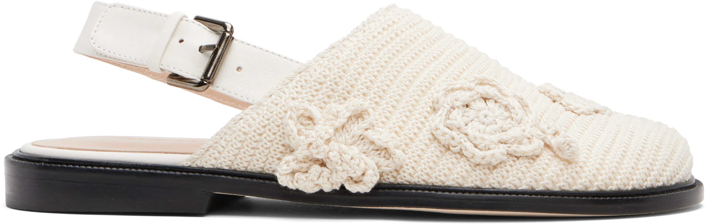 Off-White Crochet Mule Loafers