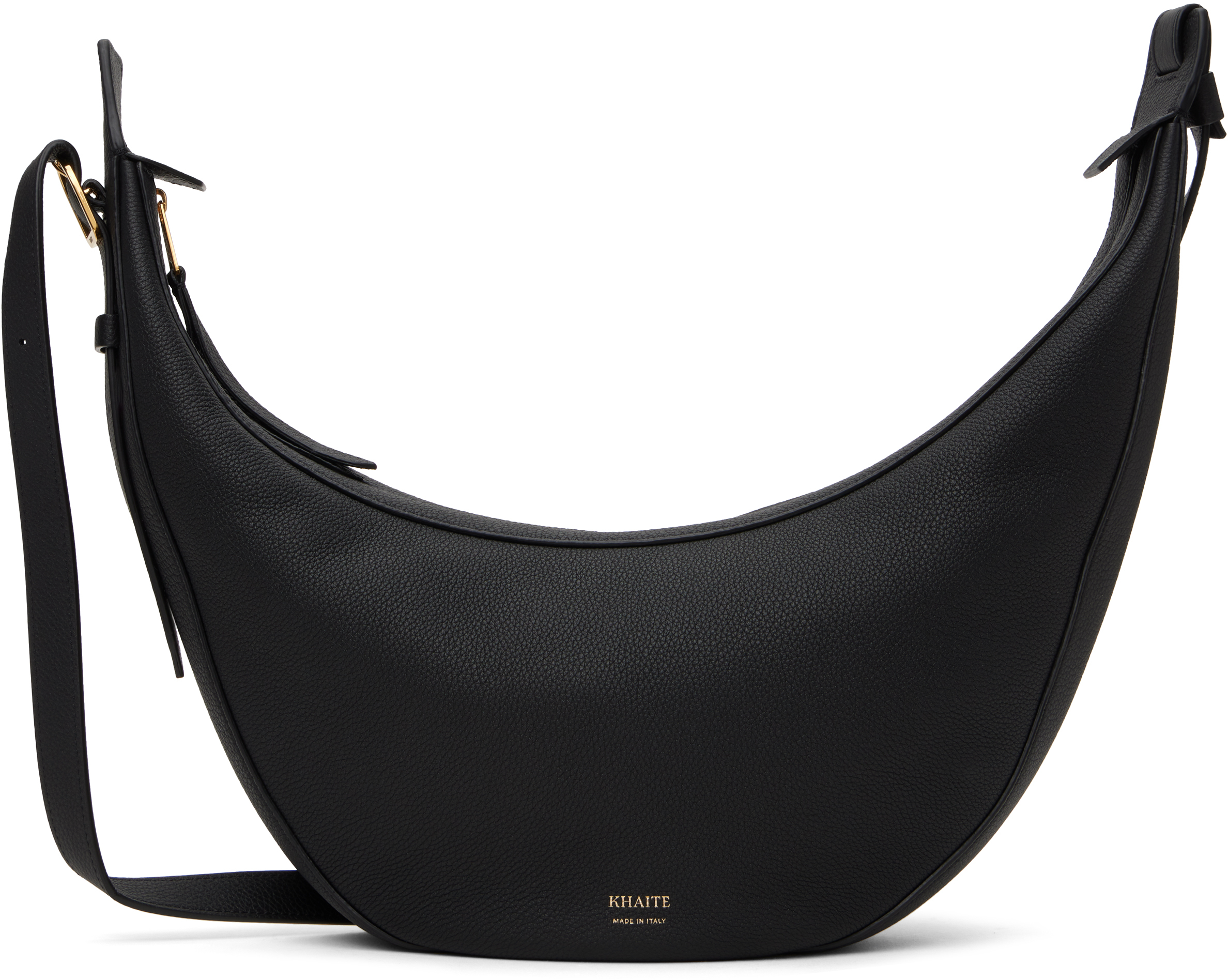 KHAITE: Black Small Augustina Crossbody Bag | SSENSE