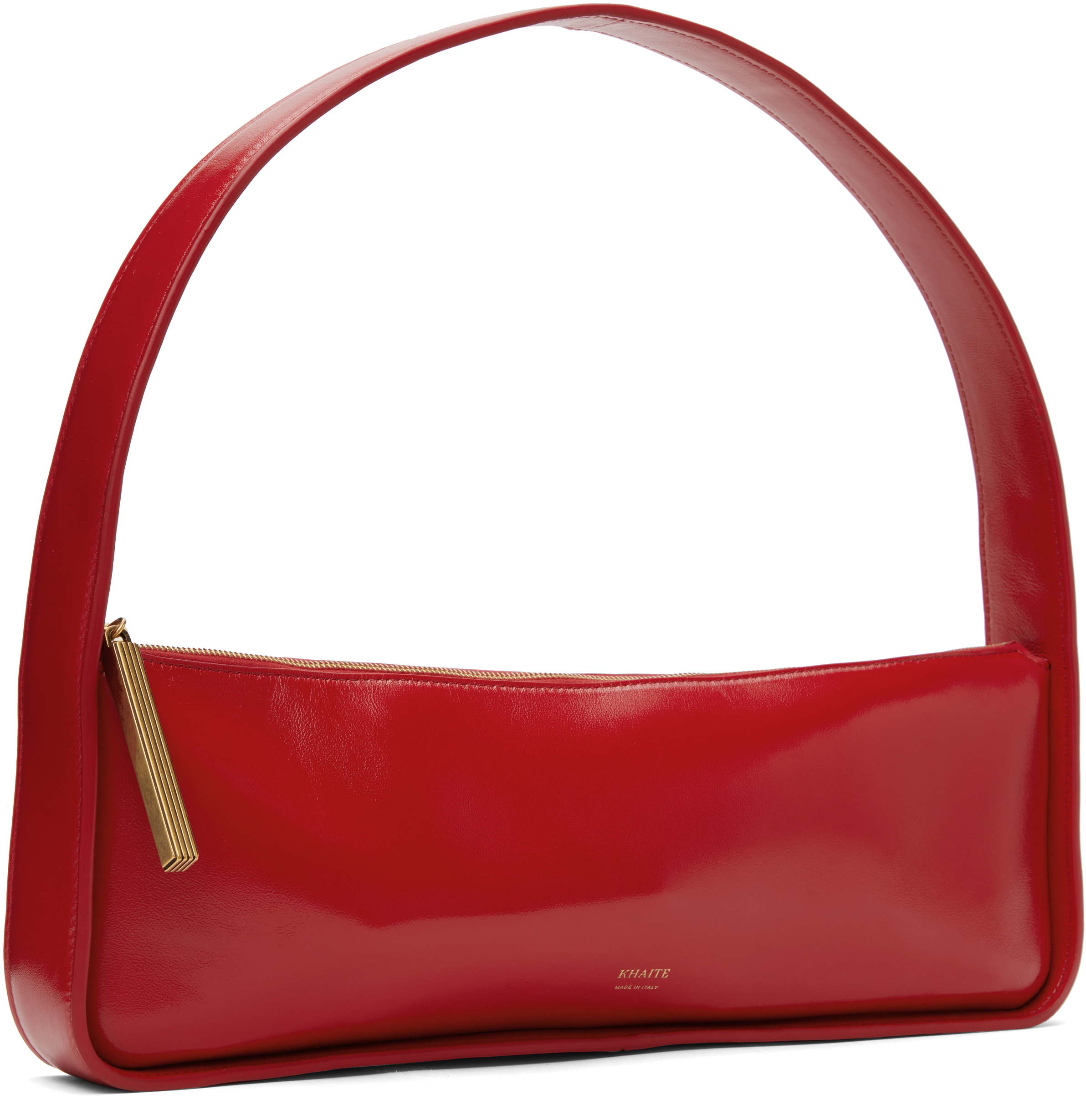 Khaite Lori Crackle Patent Leather Shoulder Bag