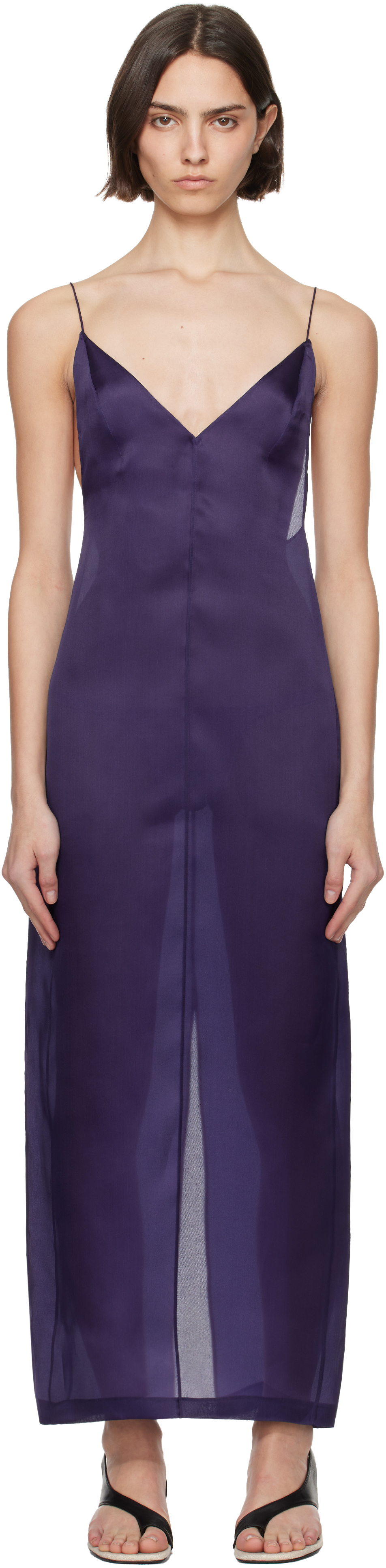 Khaite Purple Tulula Maxi Dress