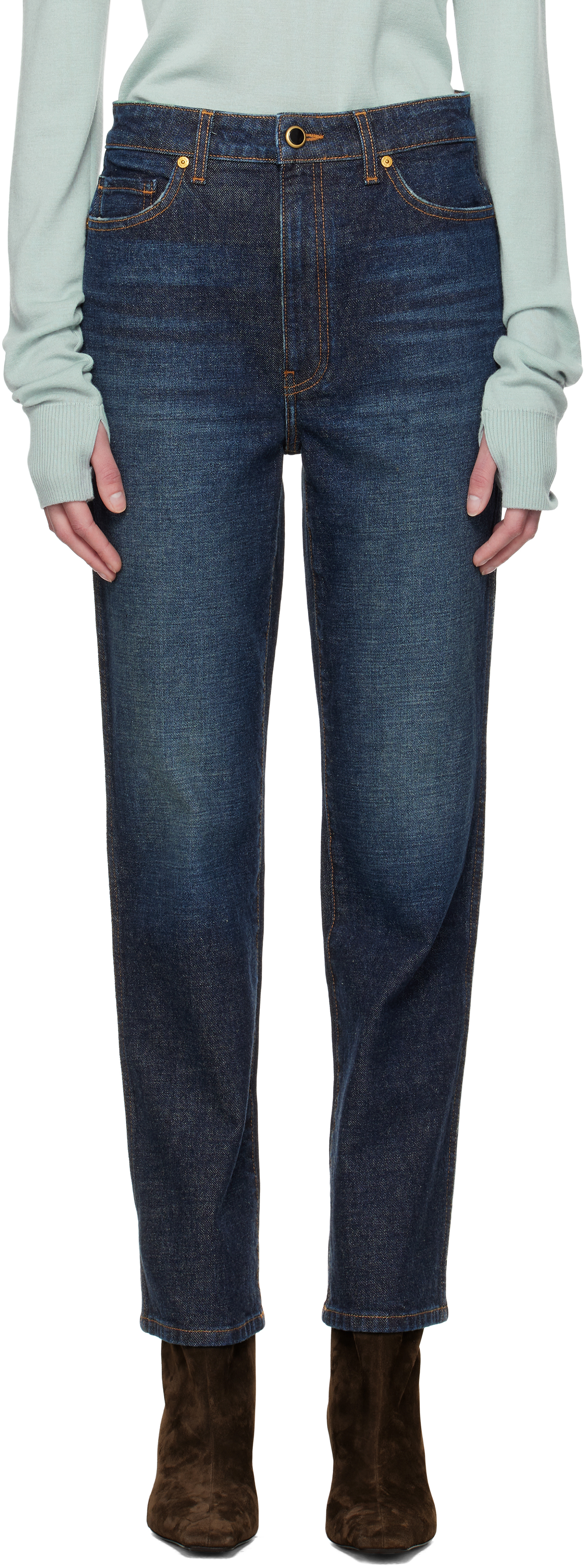 Navy Abigail Stretch Jeans