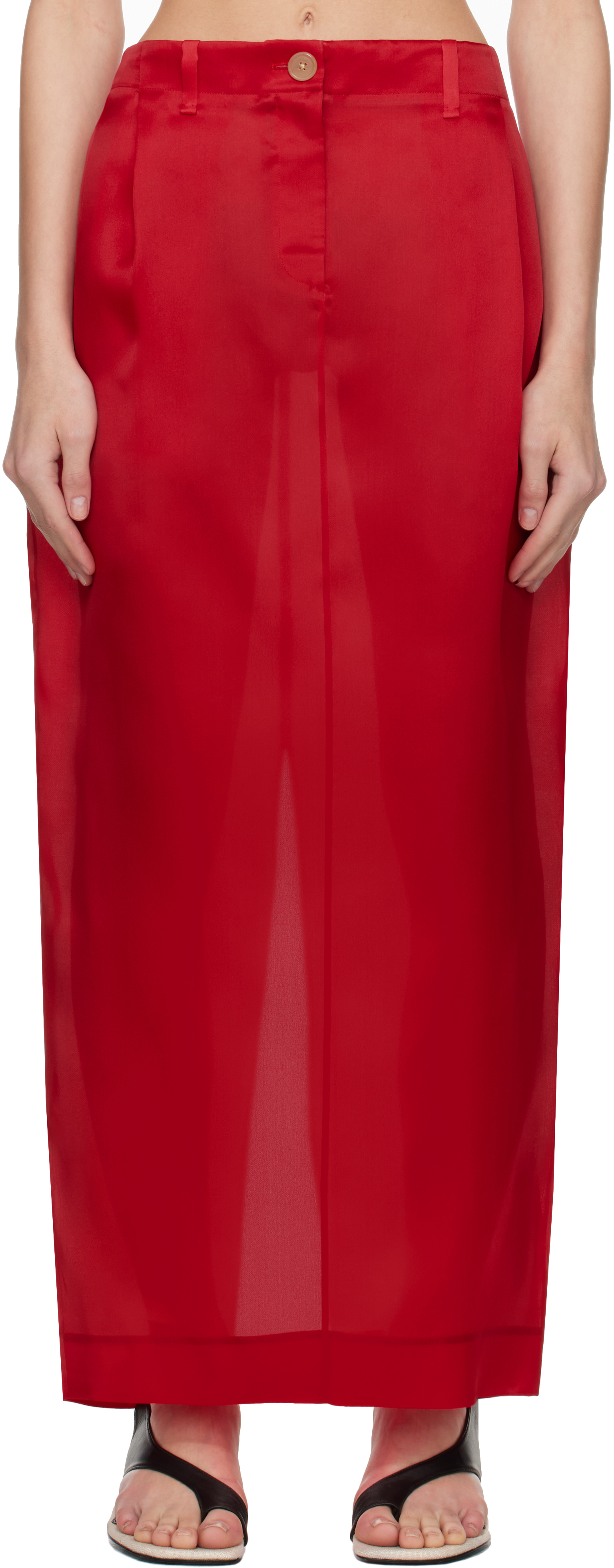 Red Lucian Maxi Skirt