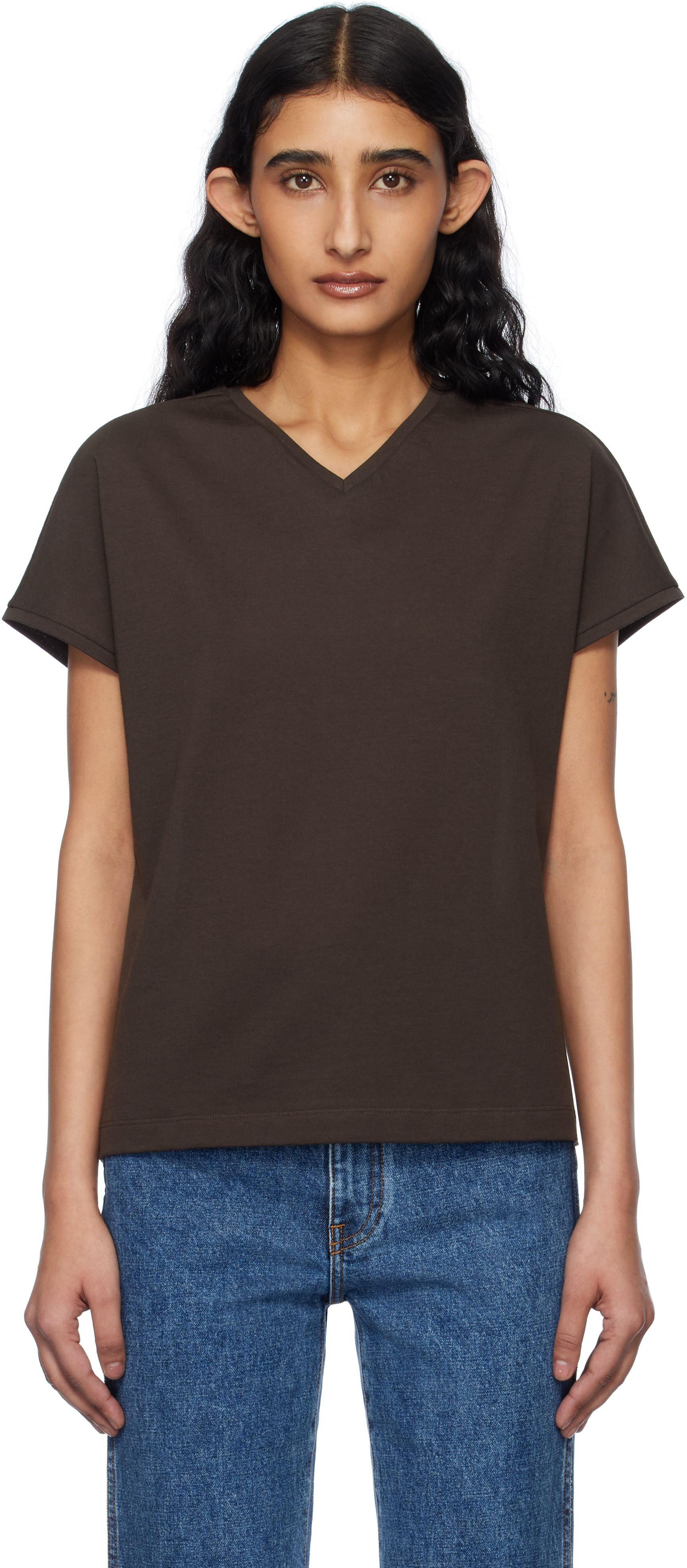 Tシャツ・カットソー KHAITE IVORY COTTON BLEND TOP Khaite Ivory Cotton Blend Top | italist