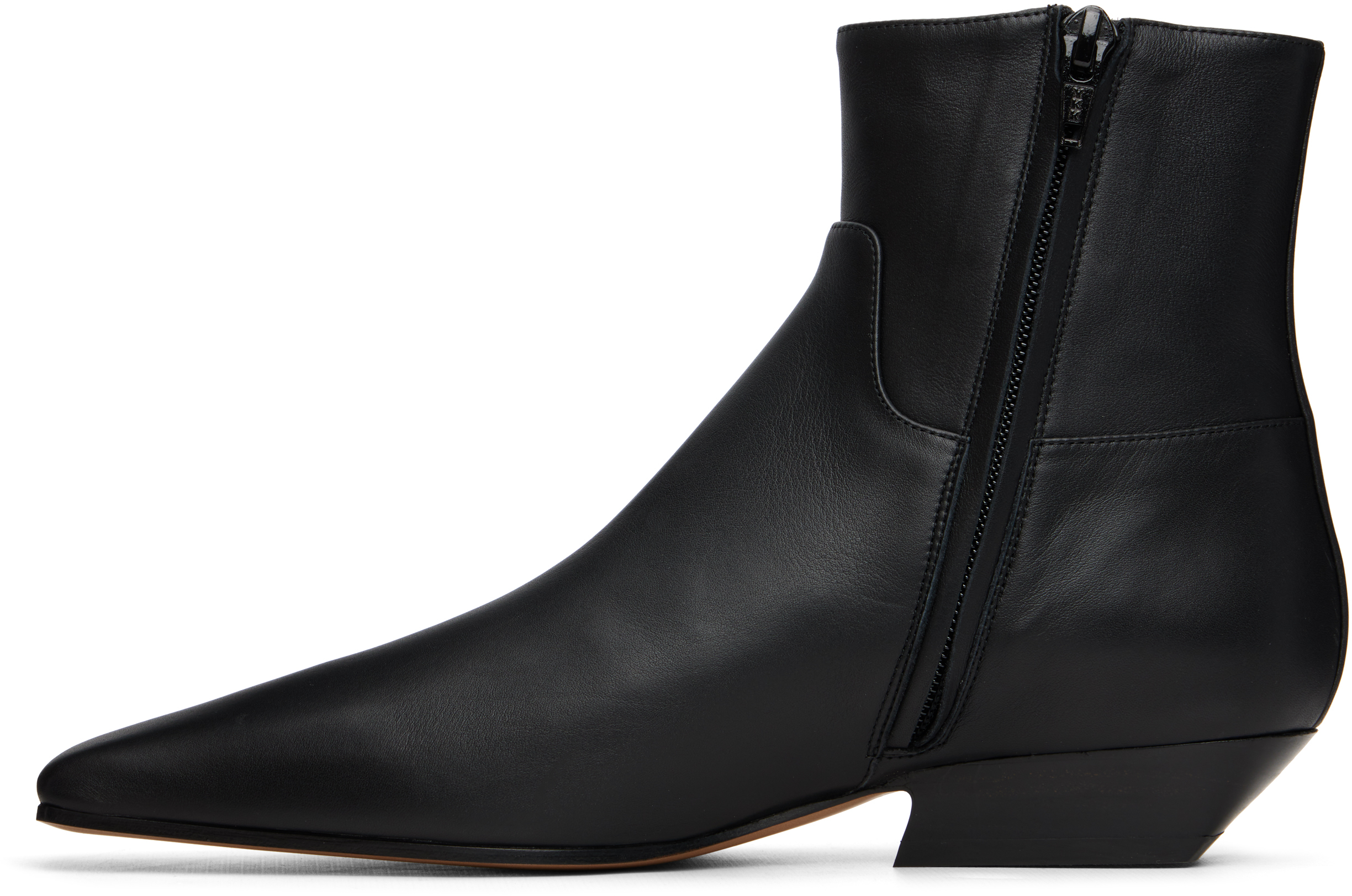 Khaite Black Marfa Ankle Boots In Black
