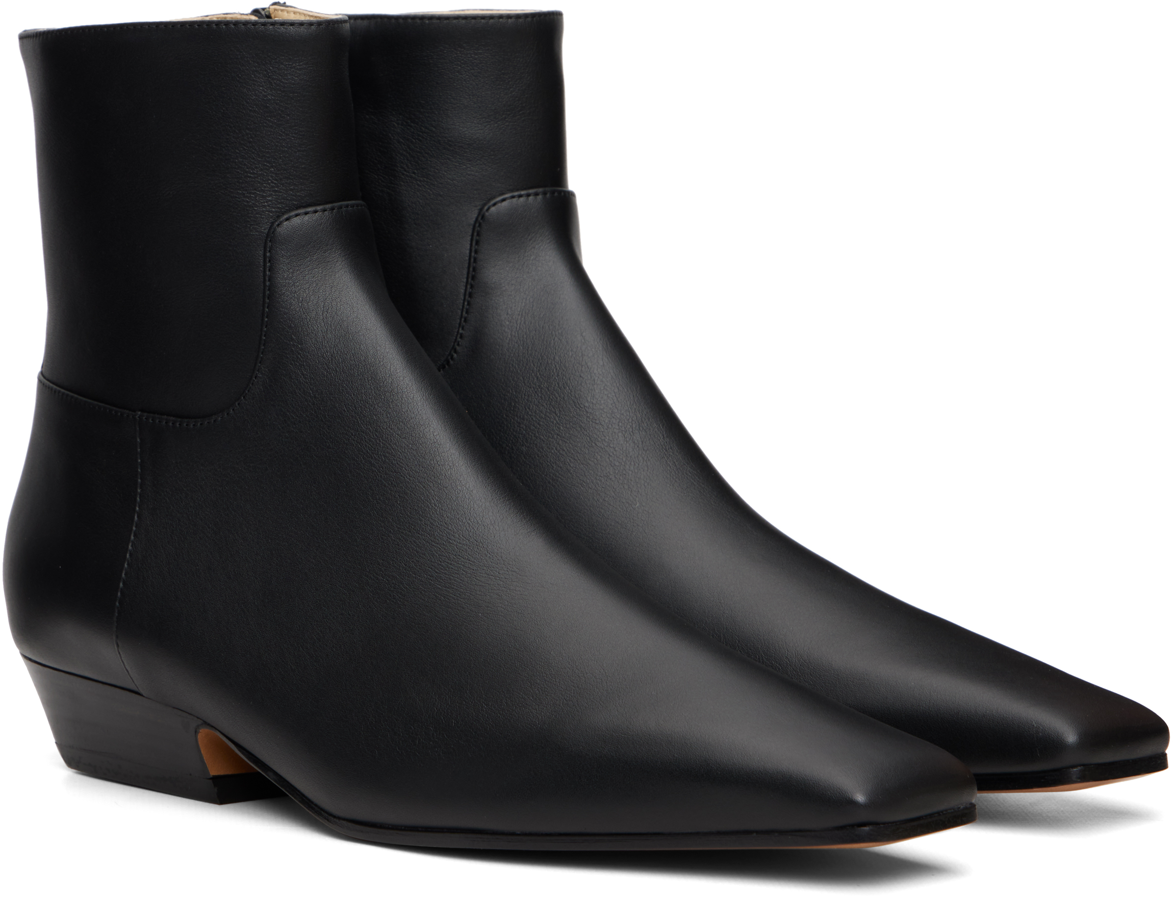 Khaite Black Marfa Ankle Boots In Black