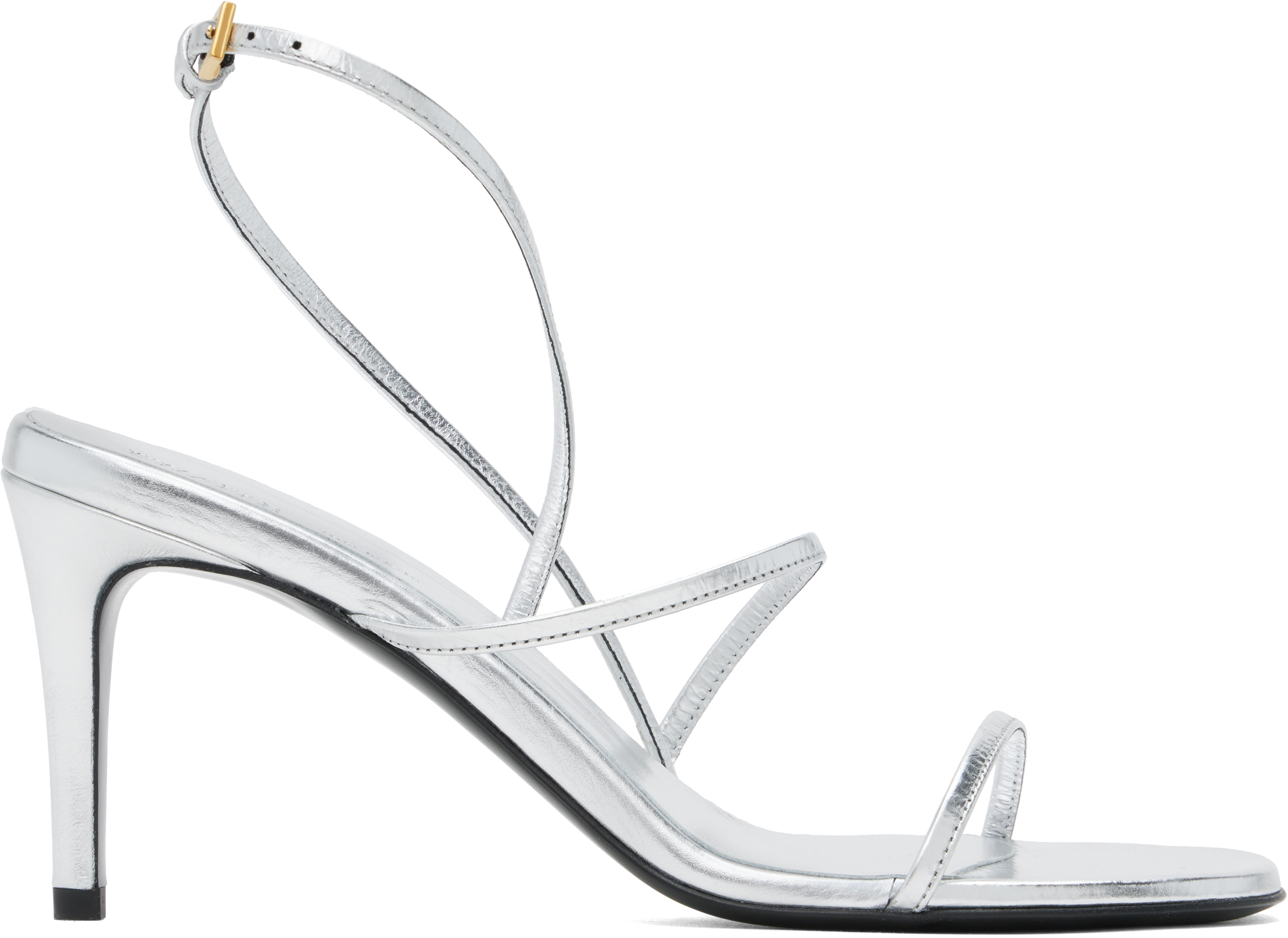 Silver Loop Heeled Sandals