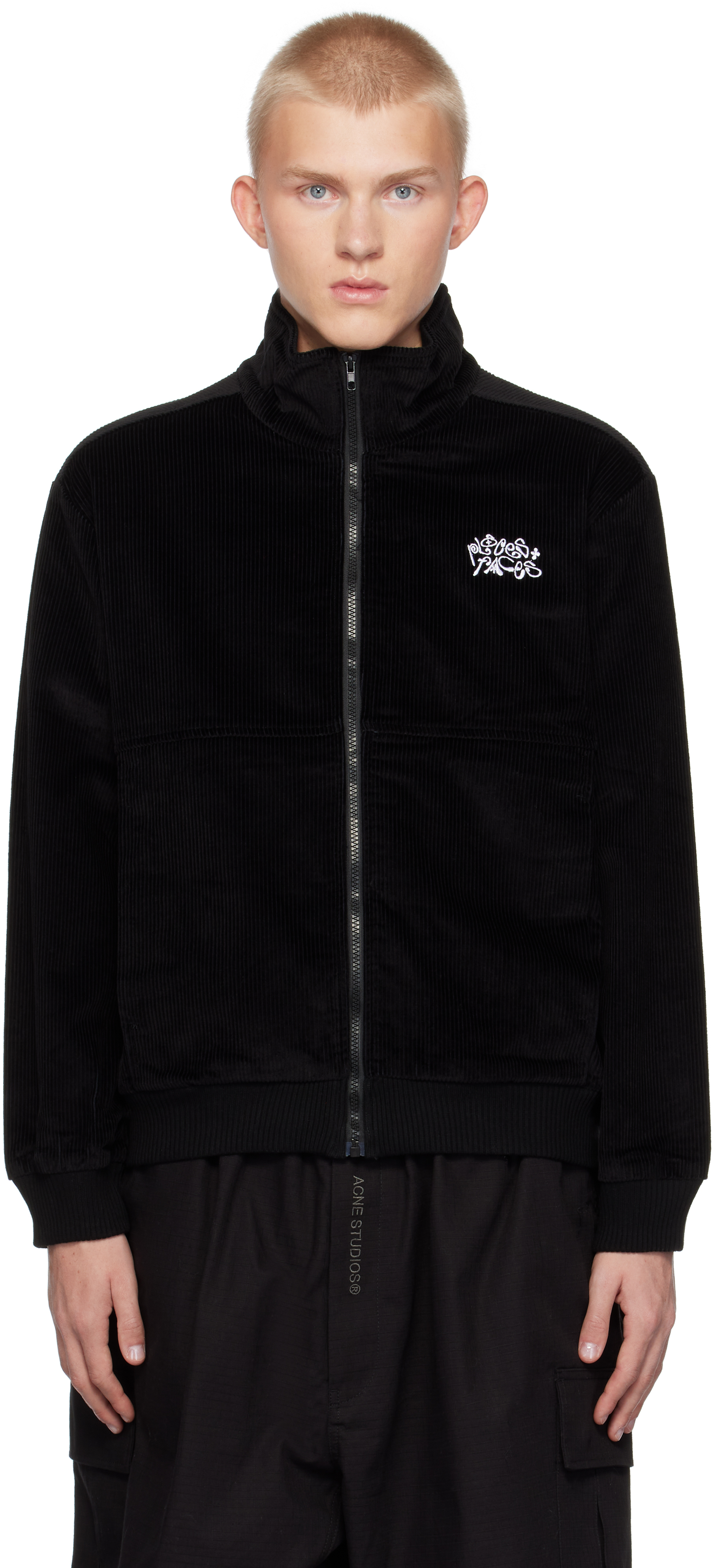 Black Corduroy Jacket by PLACES+FACES on Sale