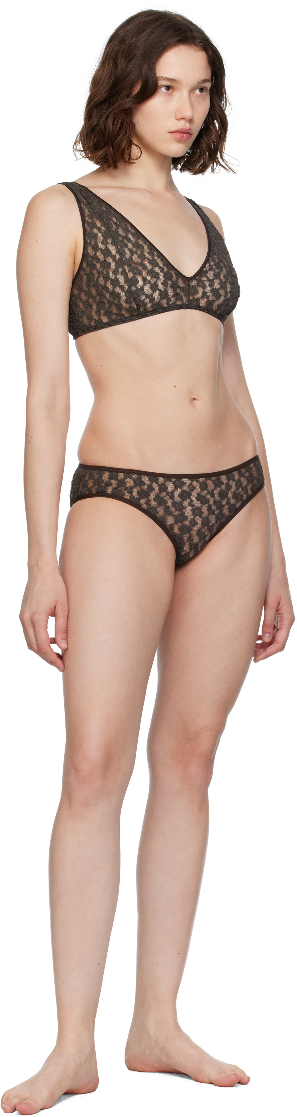 Baserange Brown Crescent Bra