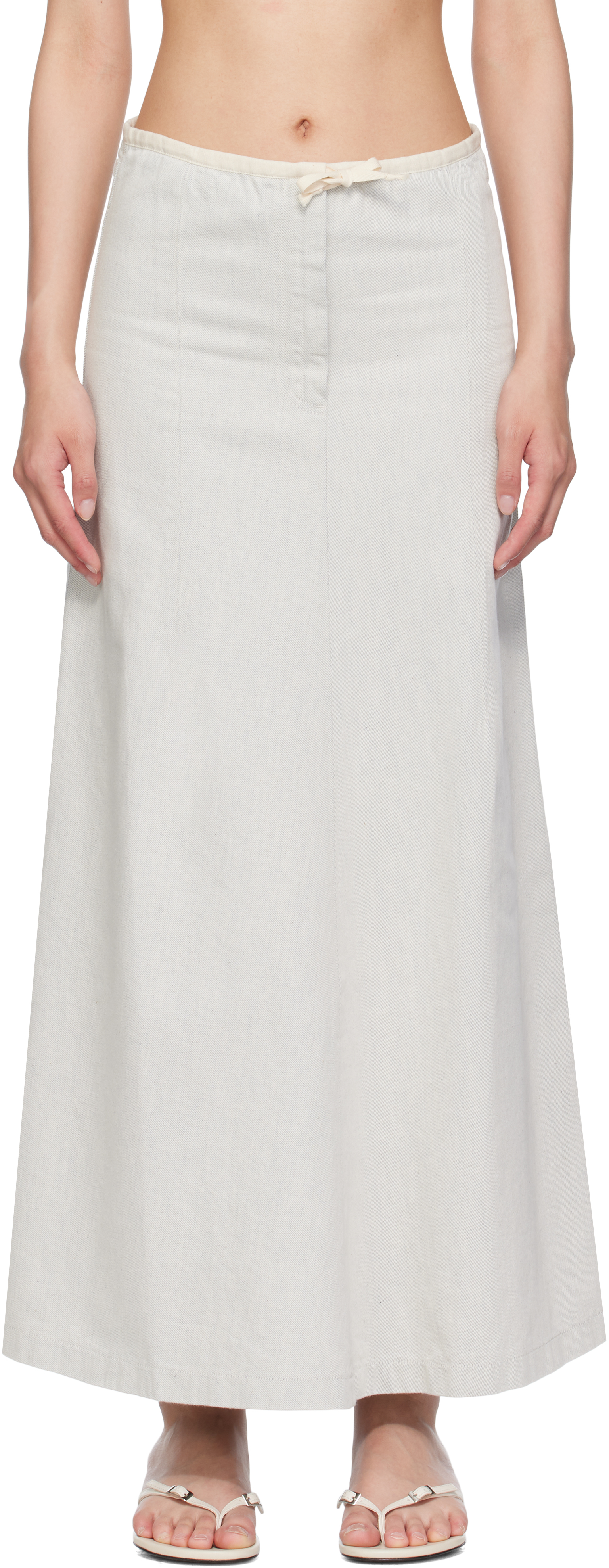Off-White & Blue Arthur Denim Maxi Skirt