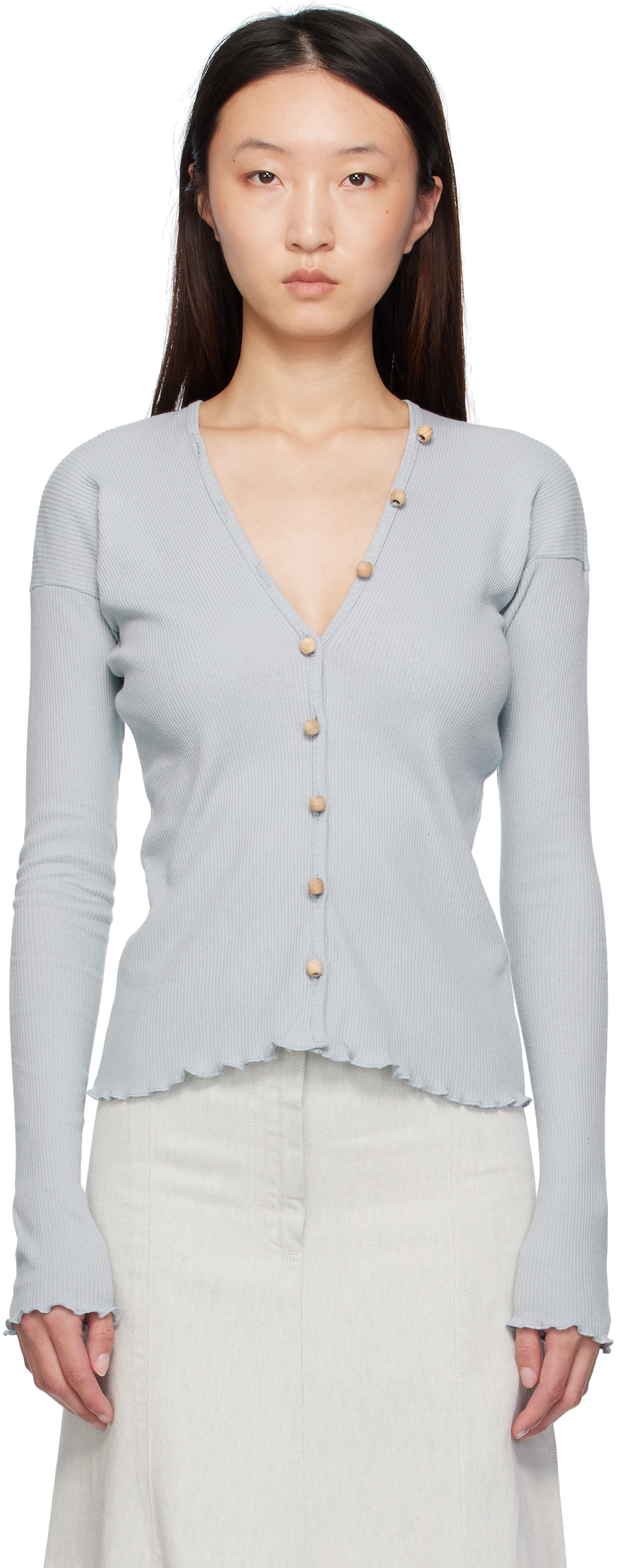 Blue Tav Cardigan by Baserange on Sale