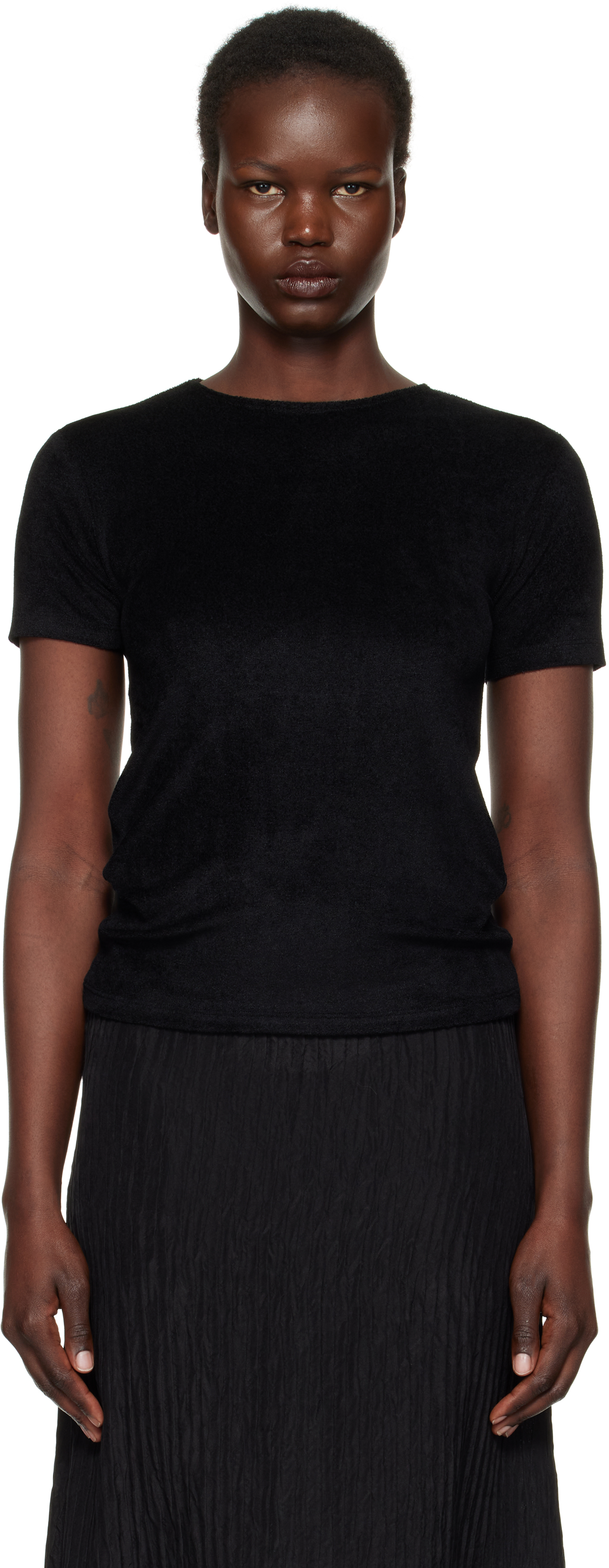 Baserange: Black Omo T-shirt | SSENSE