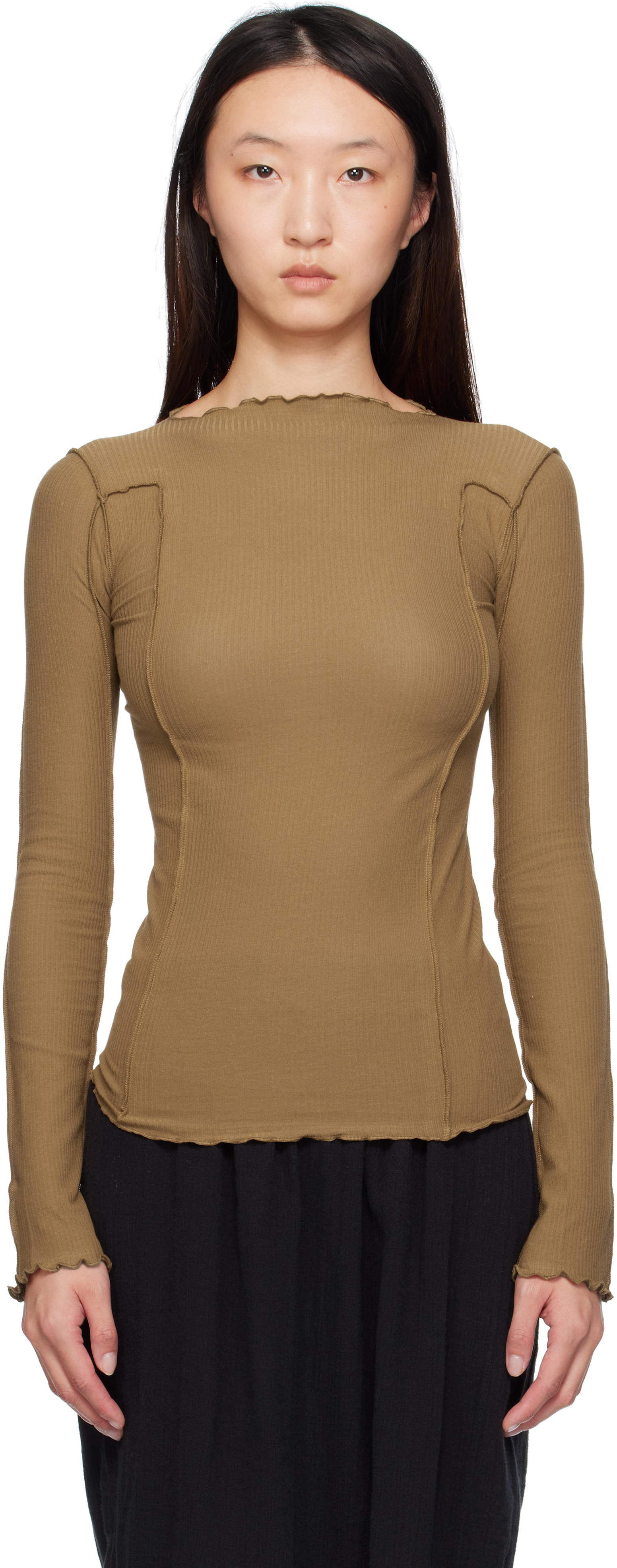 Brown Omato Long Sleeve T-shirt