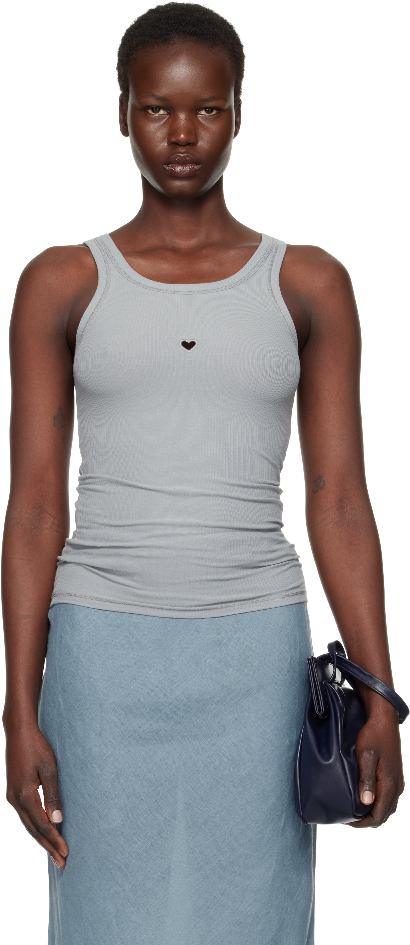 Blue Heart Tank Top by Baserange on Sale