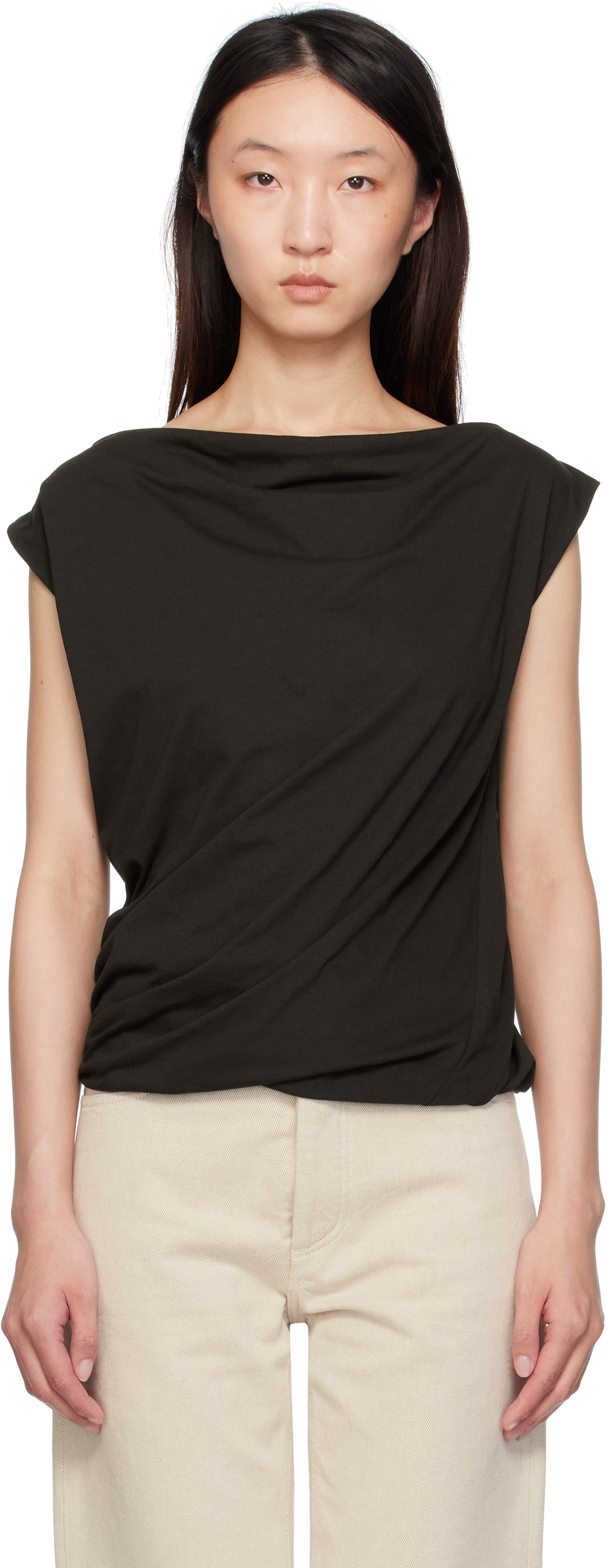 Brown Turn Tank Top
