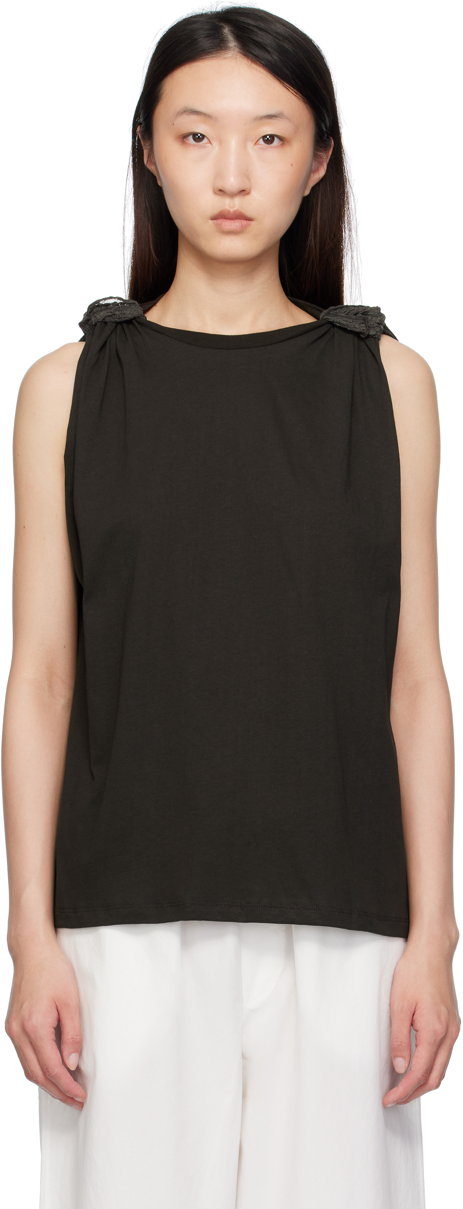 Baserange Brown Rodo Tank Top