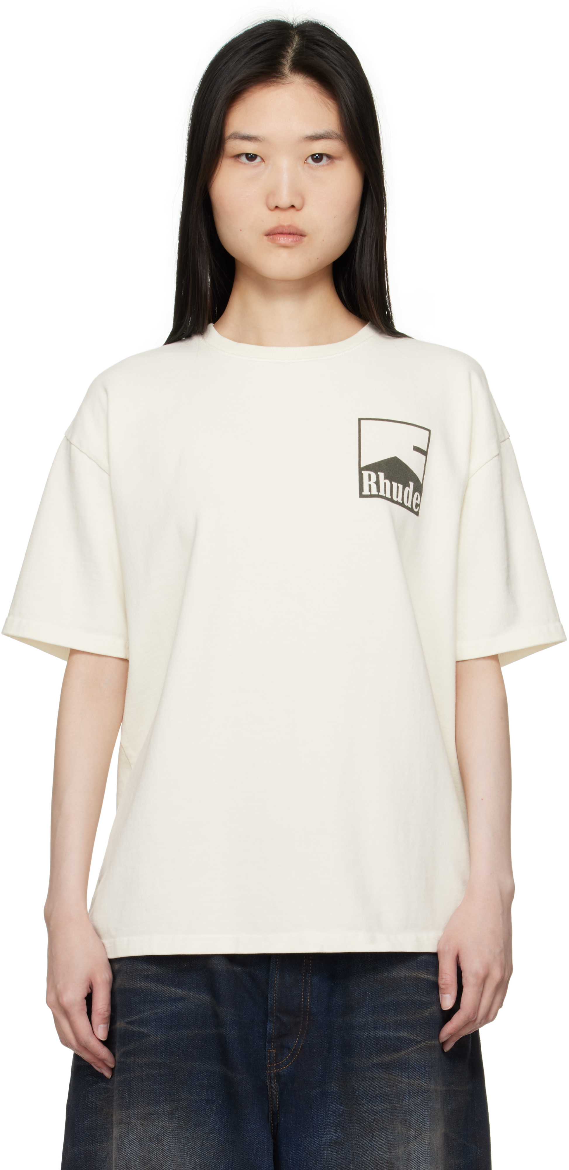 【関税込み】Rhude オフホワイト Chevron Tシャツ Off-White Rhude Chevron T-shirt by Rhude on Sale