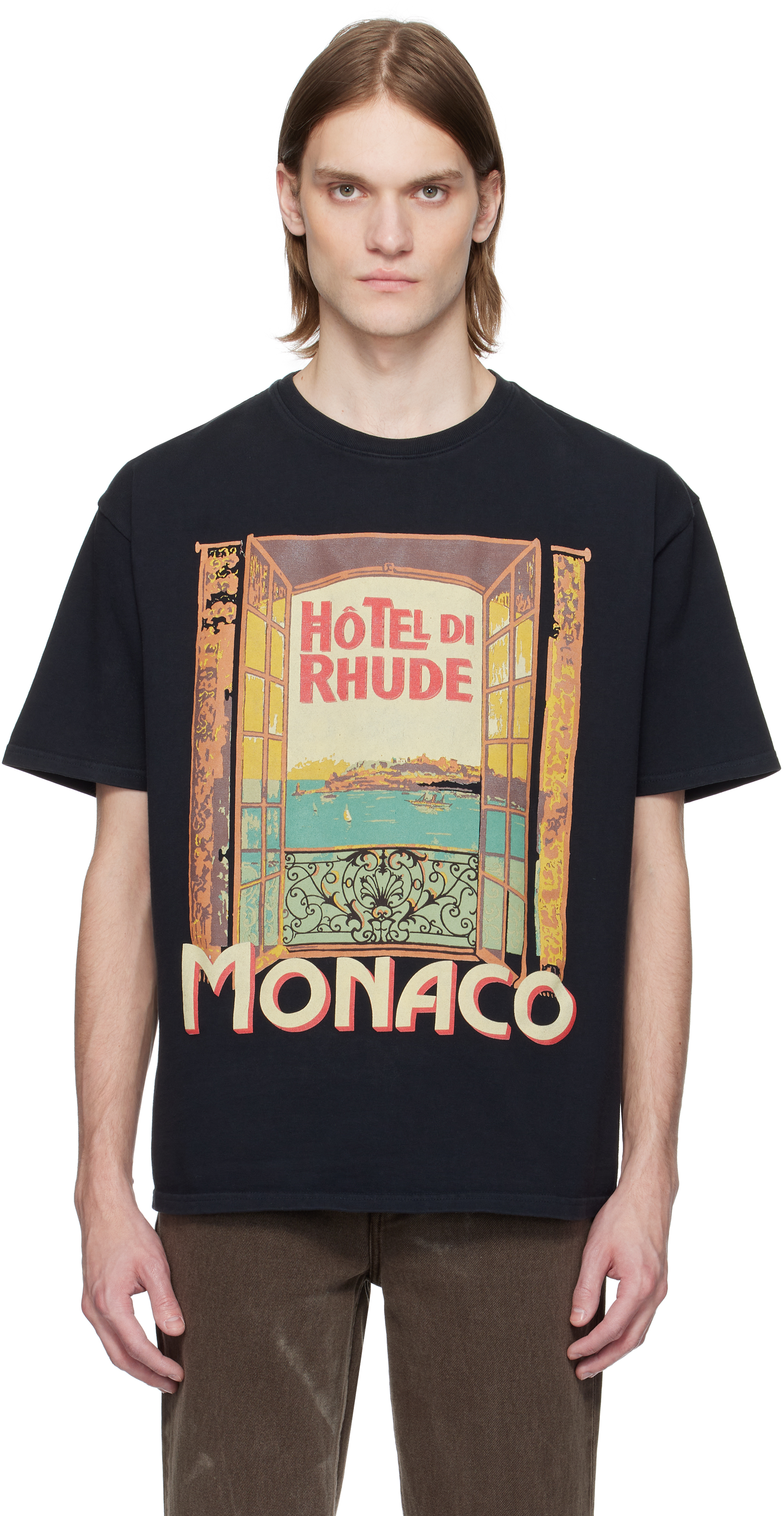 ★Rhude★ ブラック Hotel Di Monaco Tシャツ Amazon.com: Rhude, Hotel Di Monaco T-Shirt, Small, Vintage