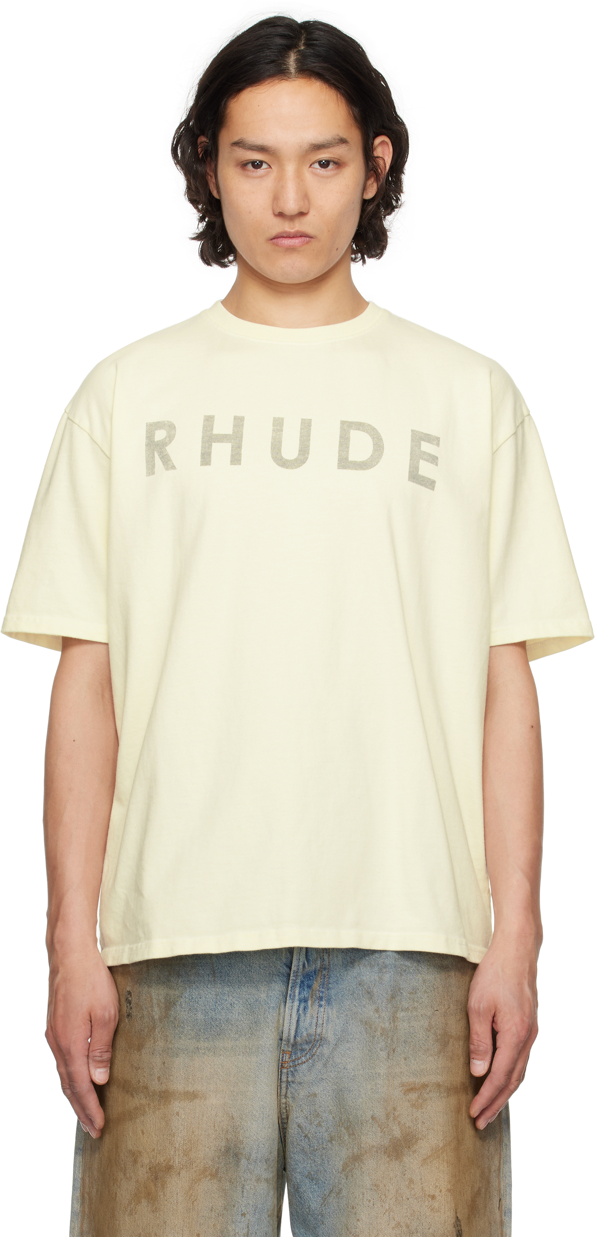 Off-White Distressed Logo T-shirt