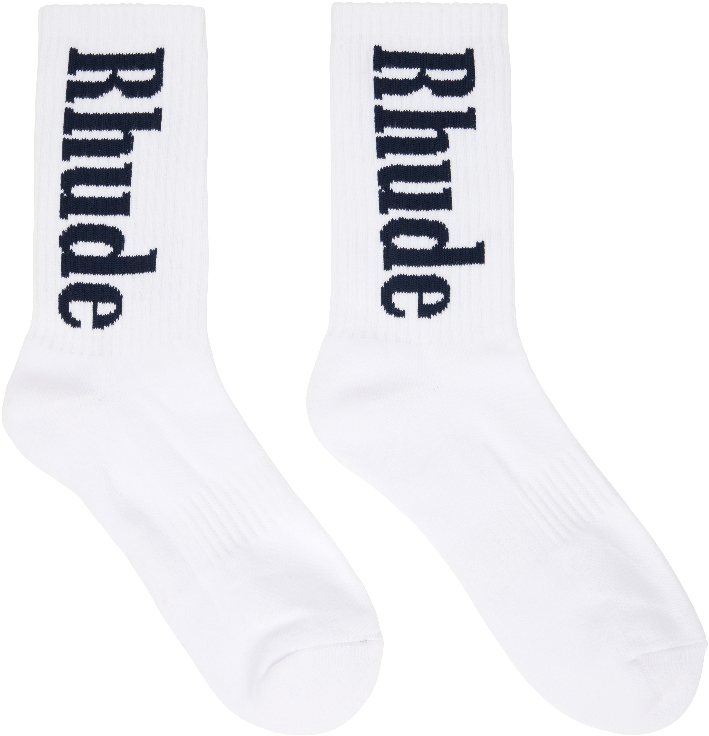 White RH Vertical Logo Socks