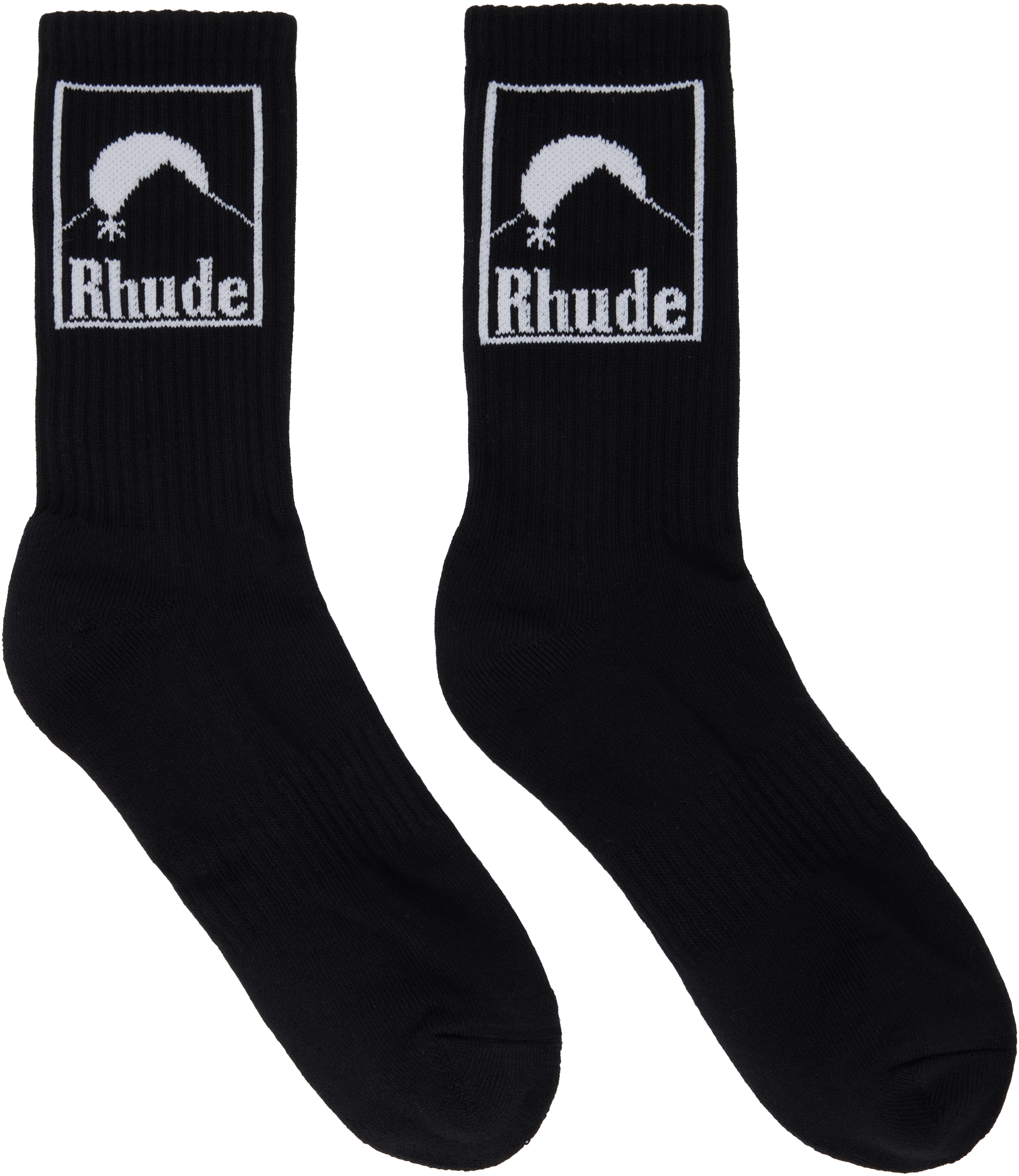 Black 'Rhude' Moonlight Badge Socks