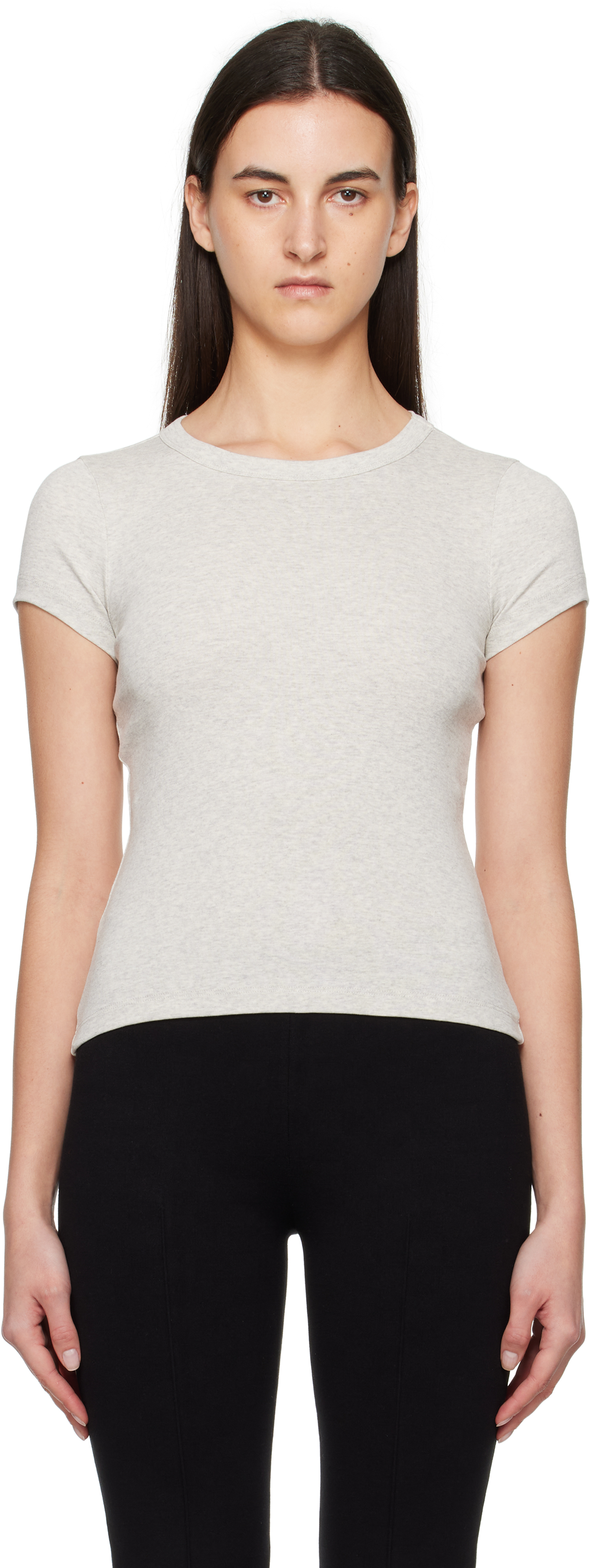 Flore Flore Gray Car Baby T-shirt In Heather Grey