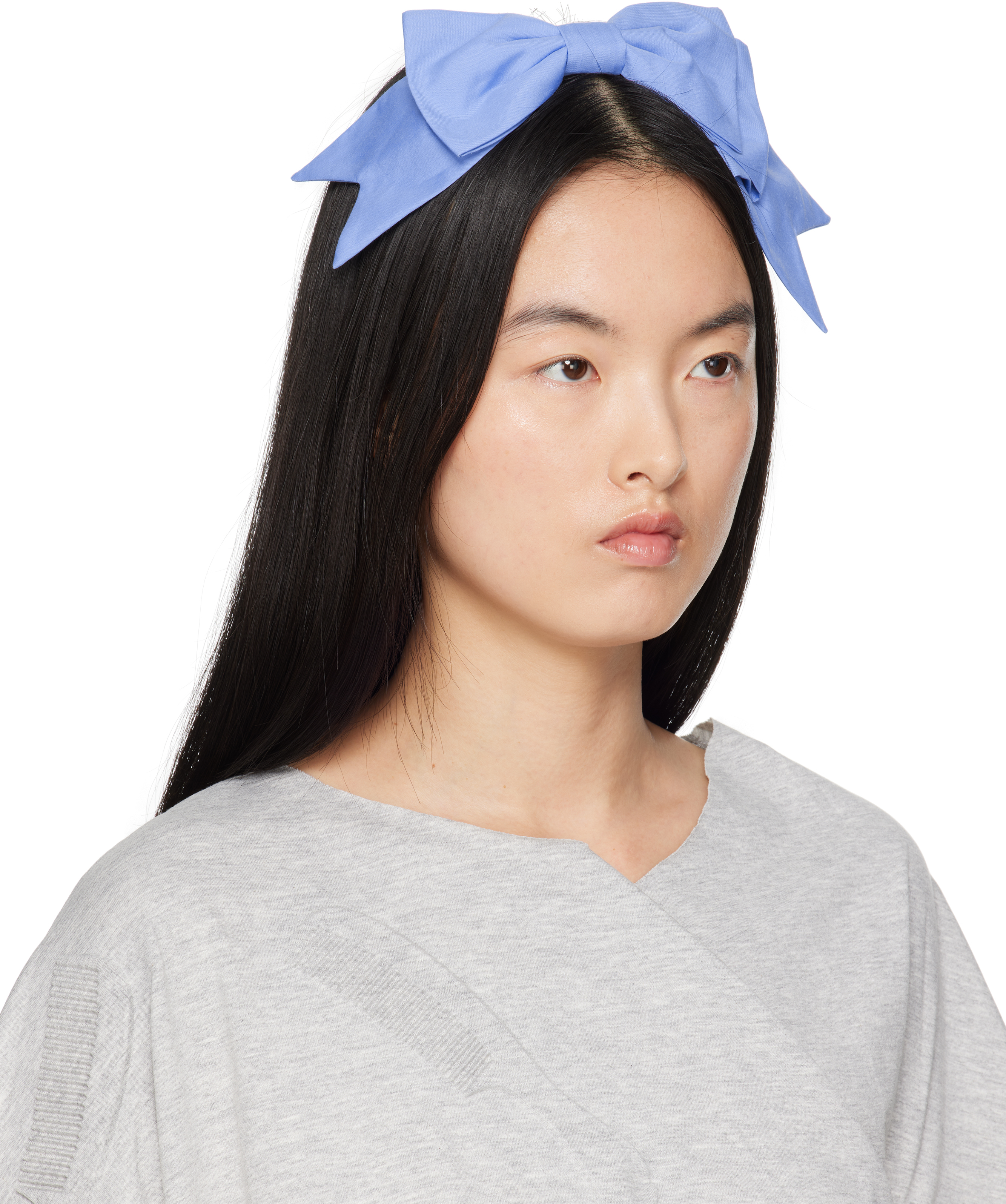 Ashley Williams Blue Bow Headband In Blue