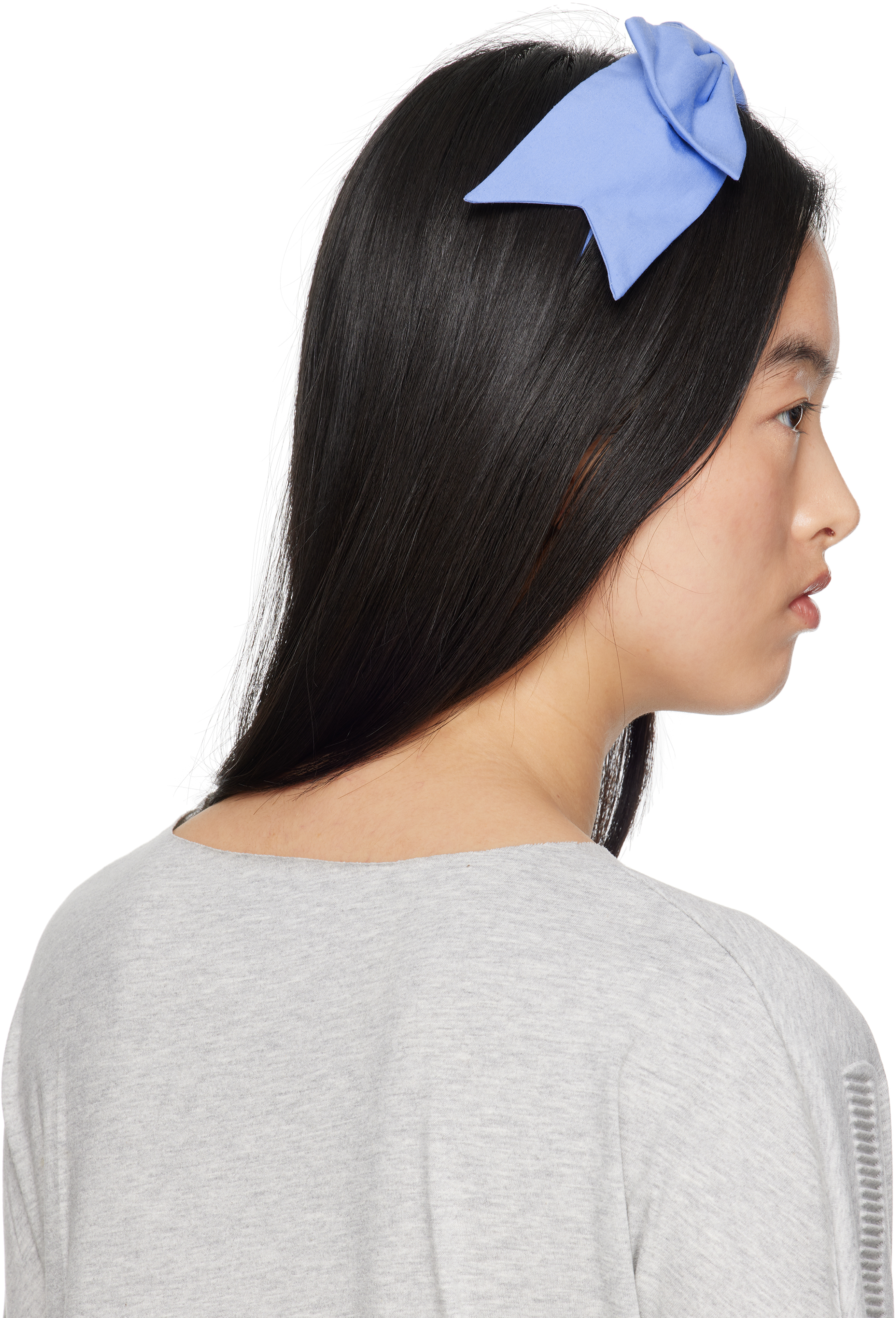 Ashley Williams Blue Bow Headband In Blue