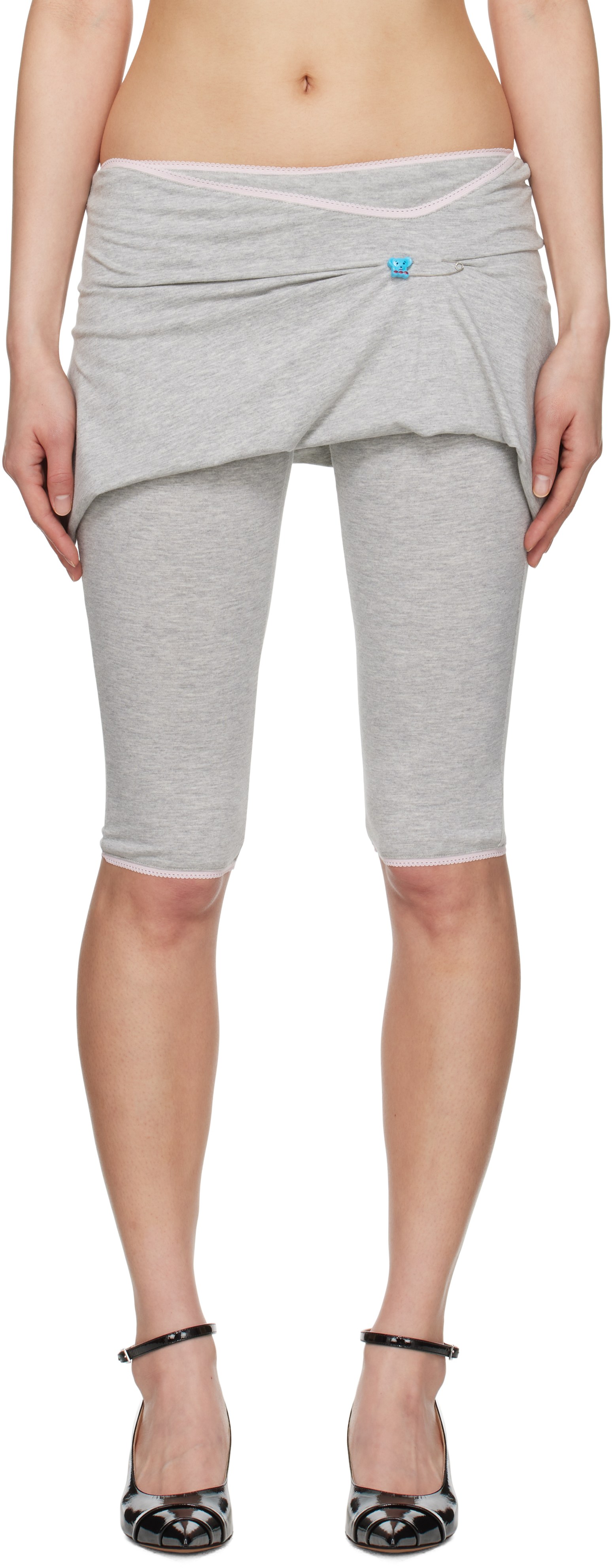 【Ashley Williams】★関税送料込★ Nappy Pin ショートパンツ Gray Nappy Pin Shorts by Ashley Williams on Sale