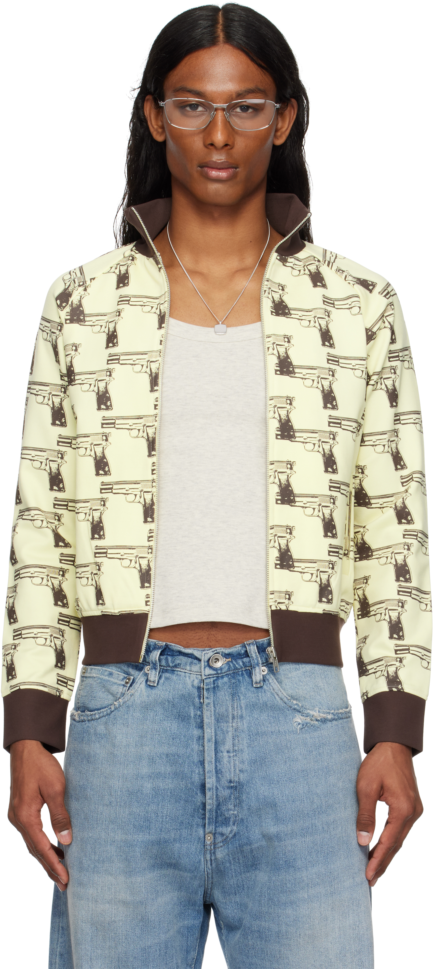 【関税込み】Ashley Williams イエロー Gun トラックジャケット Yellow Gun Track Jacket by Ashley Williams on Sale