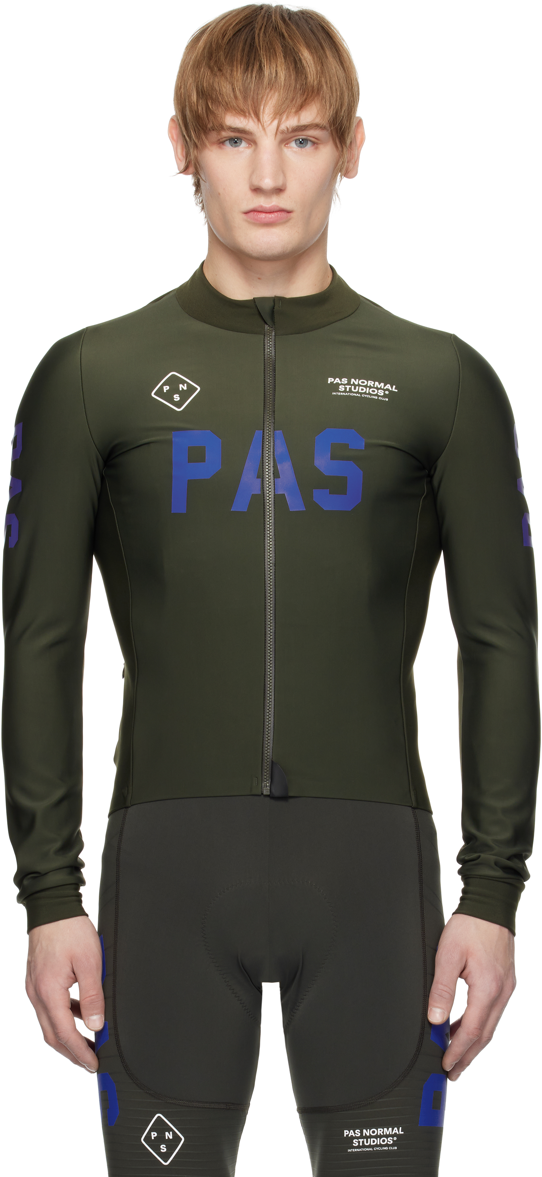 Khaki 
PAS
 Mechanism Thermal Long Sleeve Cycling Top