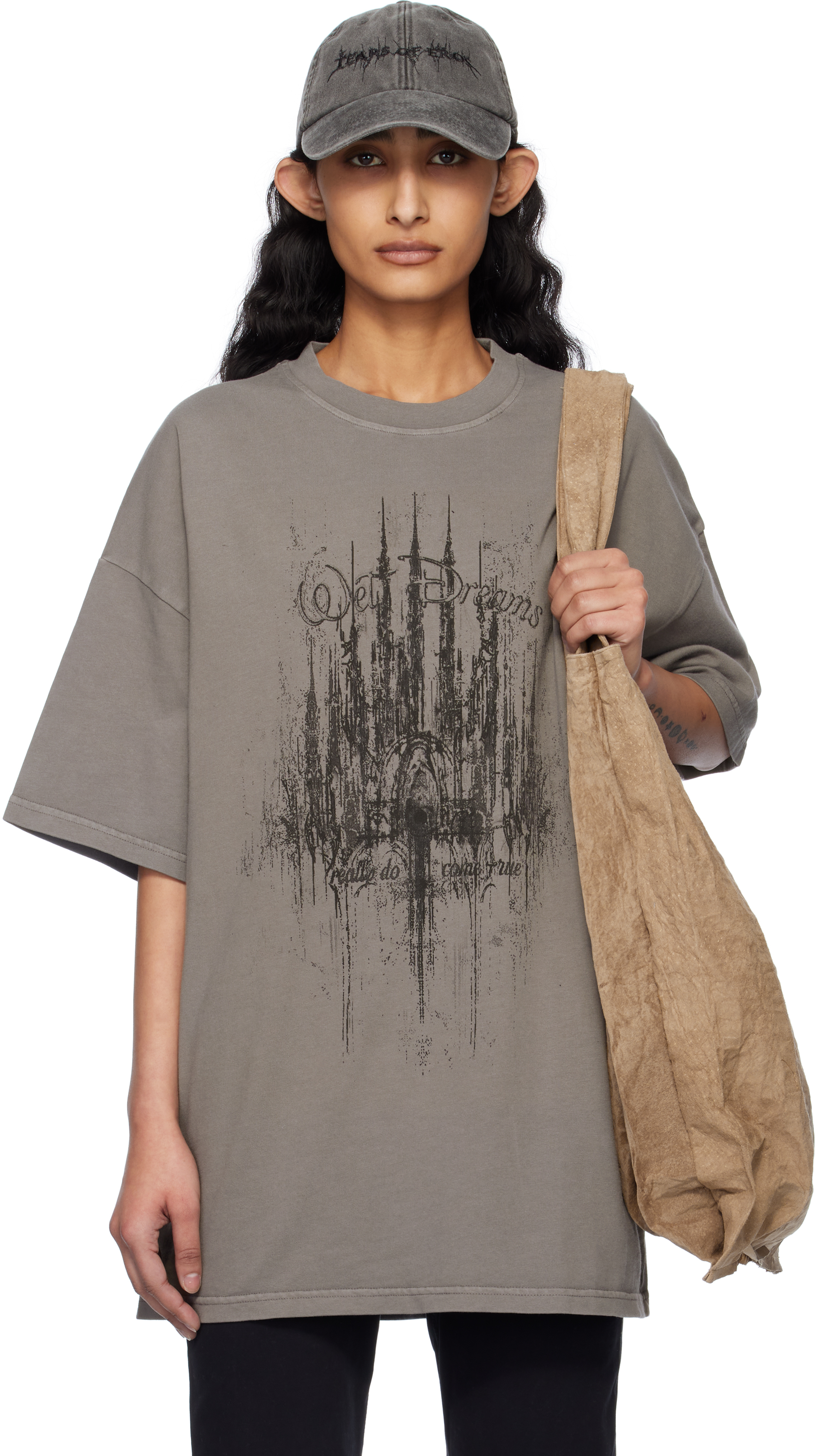 【関税込み】LIZA KEANE グレー l Tシャツ LIZA KEANE: グレー 'Wet Dreams' Tシャツ | SSENSE 日本