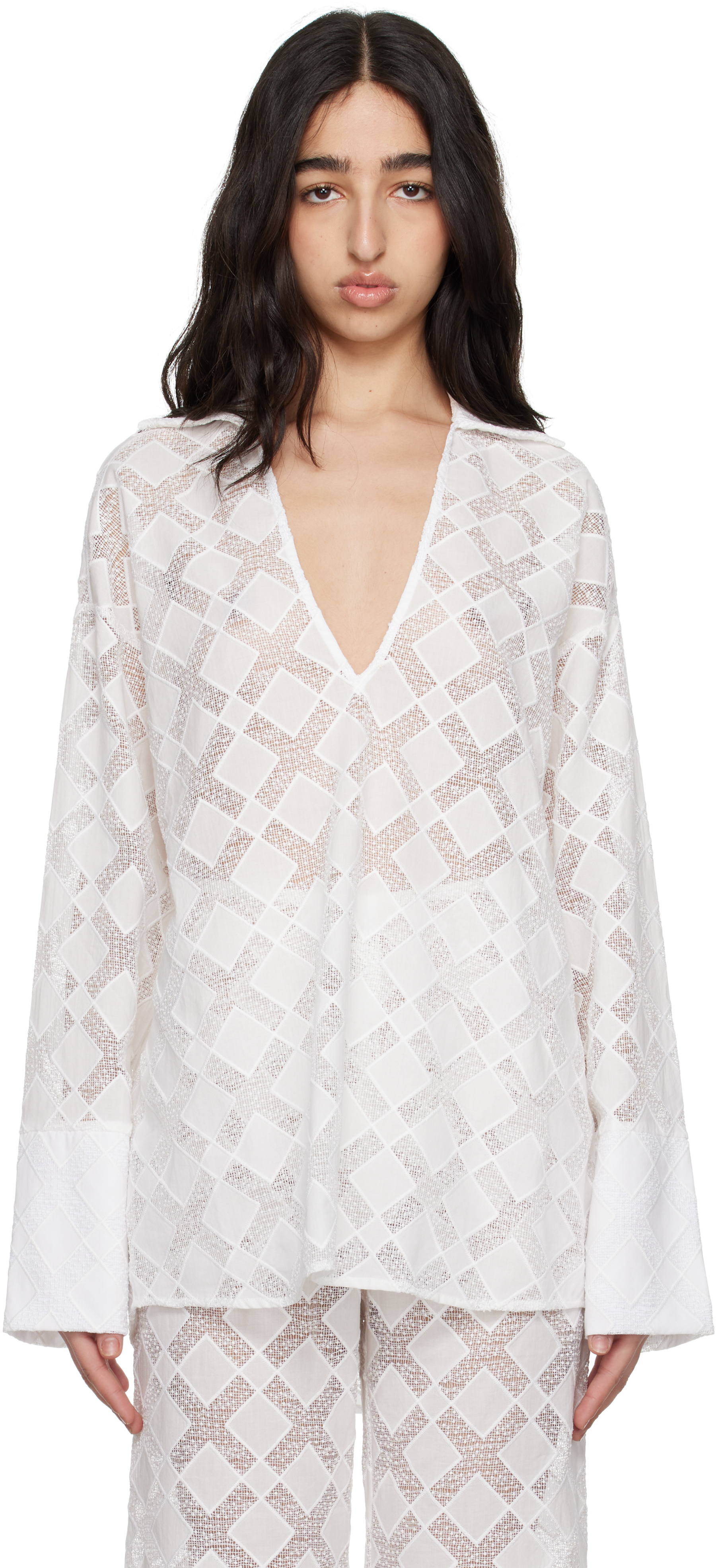 Shop Tove White Luisa Shirt