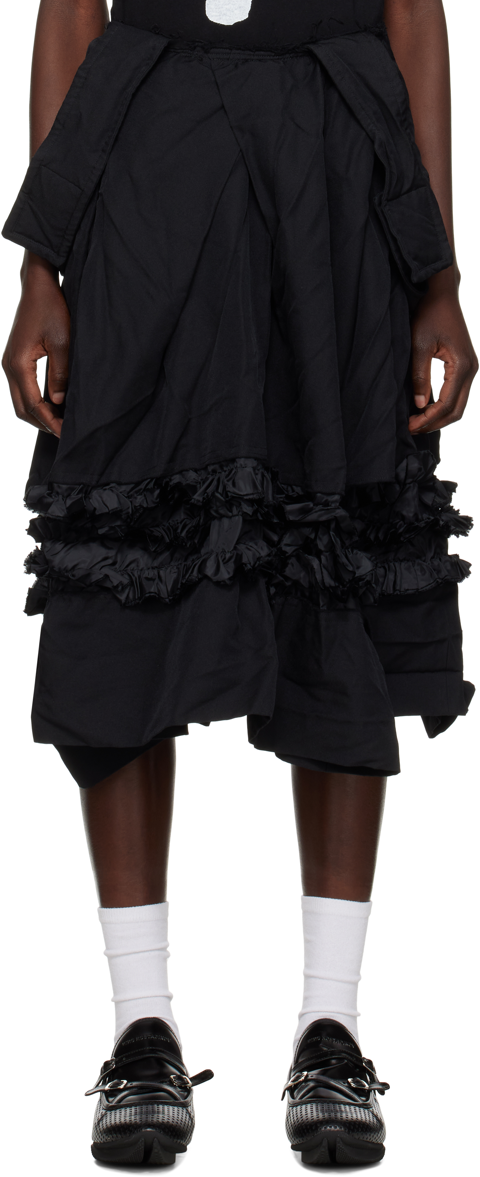 Black Frills Maxi Skirt