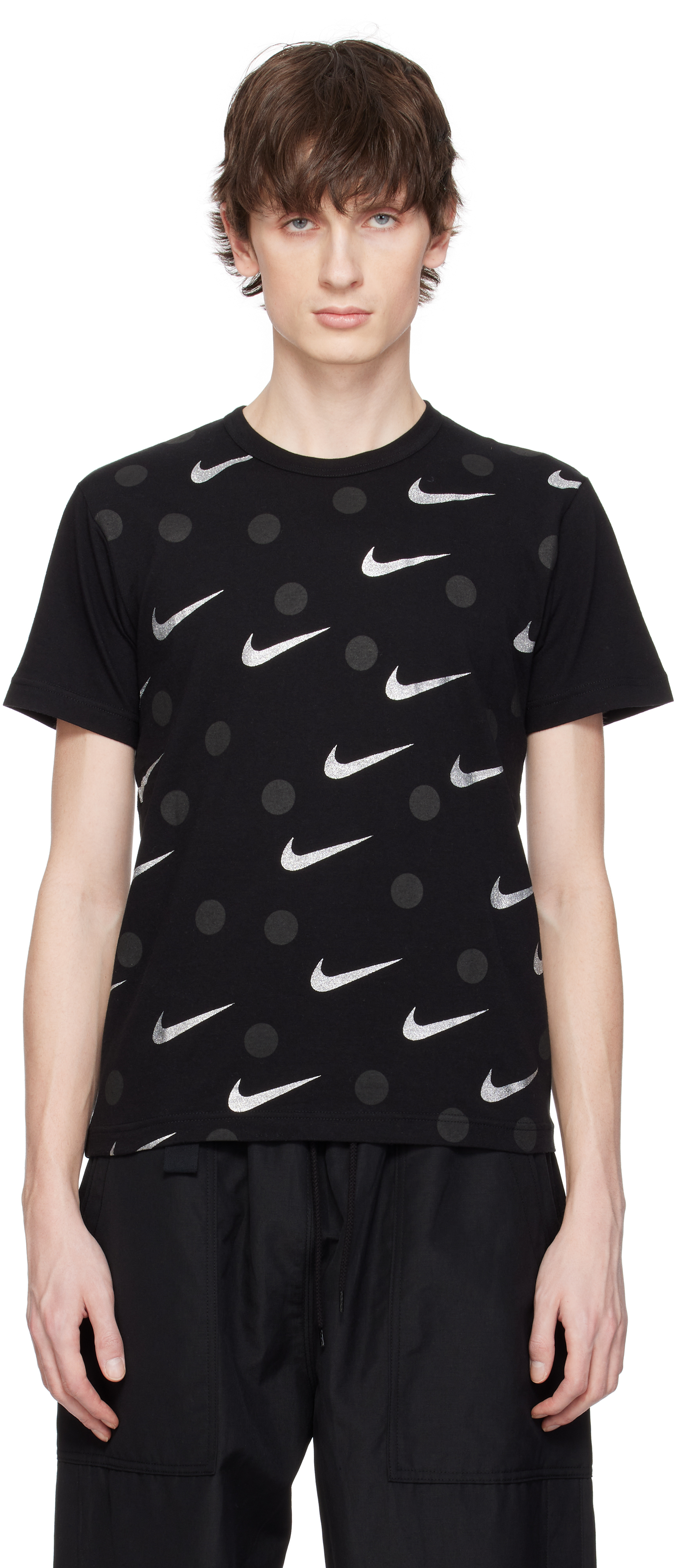Black Comme des Garçons: Black Nike Edition Regular Fit T